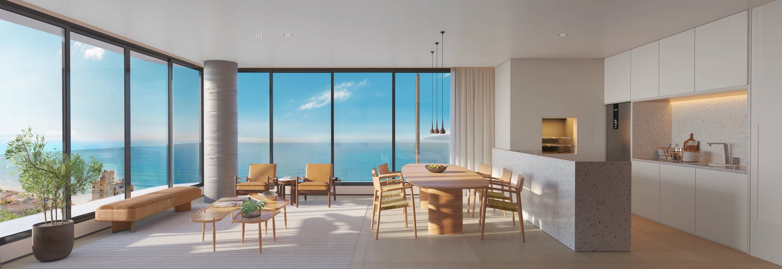 Lagom Pereque — living apto 3, GT Home & ABC, Balneário Perequê, Porto Belo SC