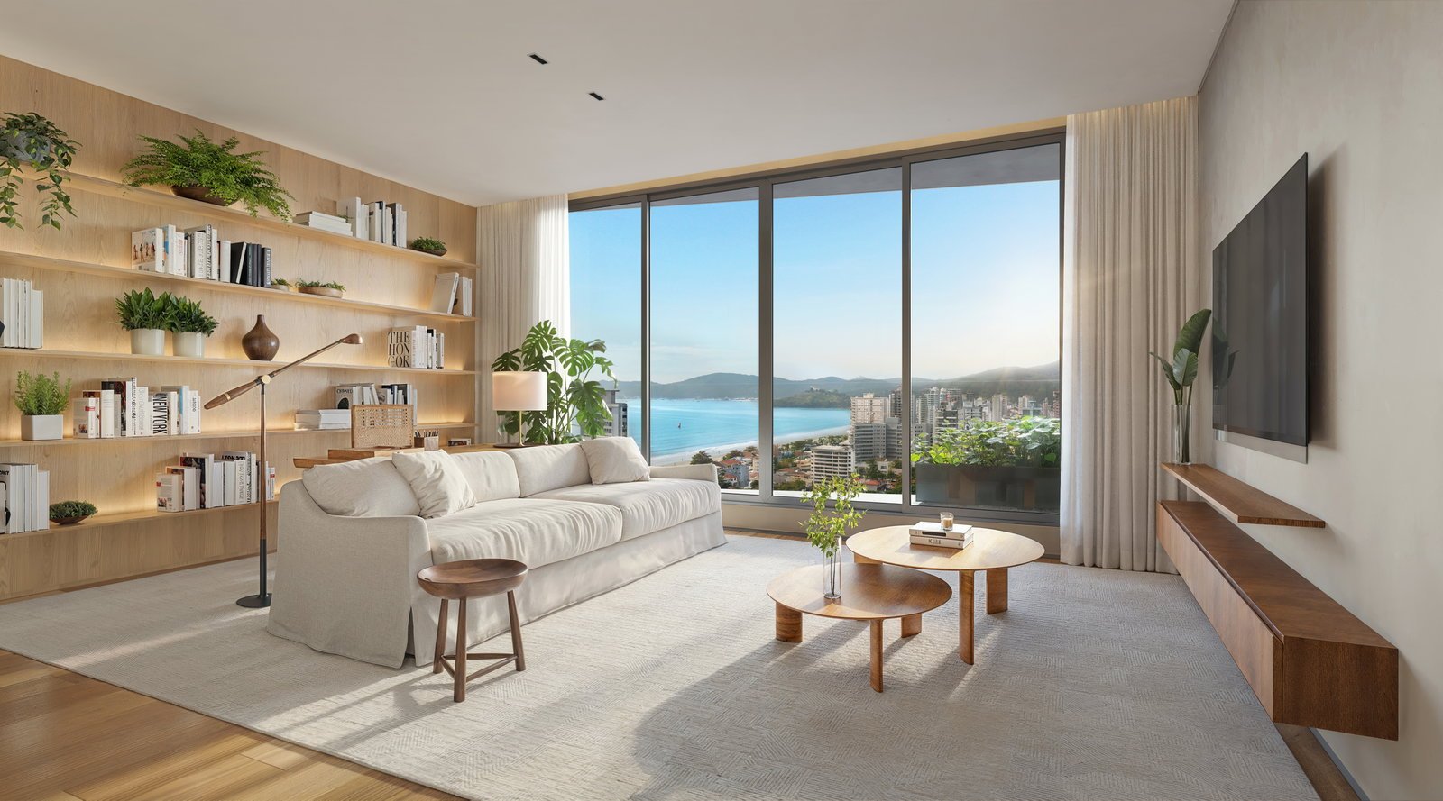 Lagom Pereque — living apto 4, GT Home & ABC, Balneário Perequê, Porto Belo SC