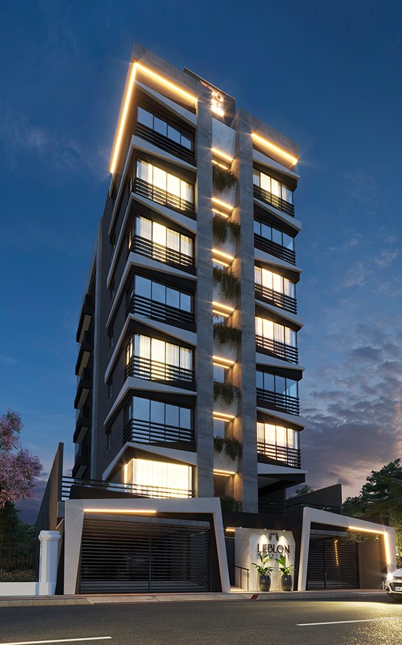 Leblon Residence — Torre iluminada, Construtora Pro House, Porto Belo SC