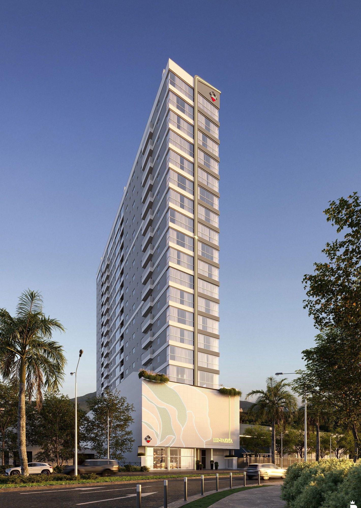 Luz de Valéria — fachada, Sul Construtora, Jardim Dourado, Porto Belo SC