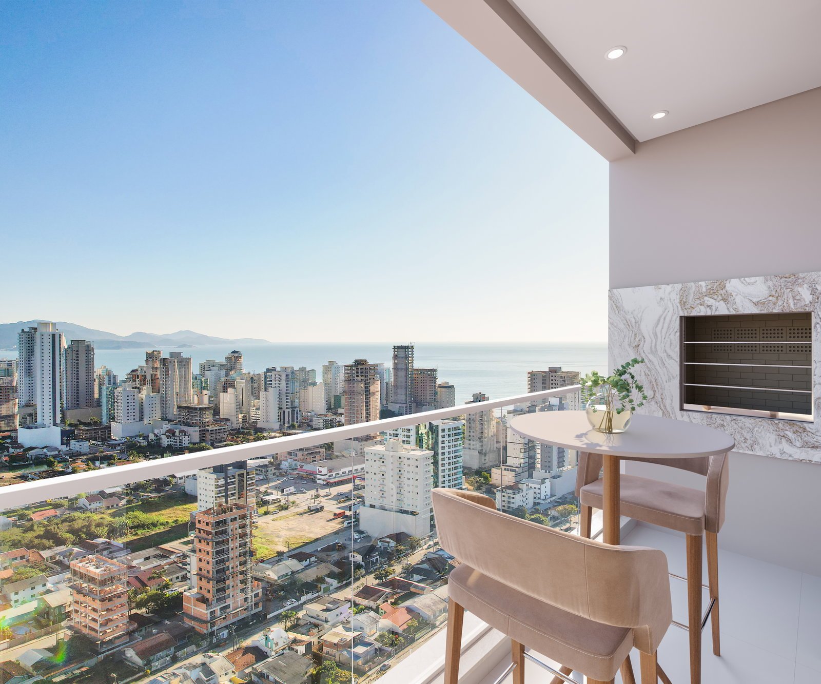 Lyon Home Club - Torre 2 — sacada com churrasqueira, Pasqualotto, Porto Belo SC Lyon Home Club - Torre 2 — sacada com churrasqueira, Pasqualotto, Porto Belo SC