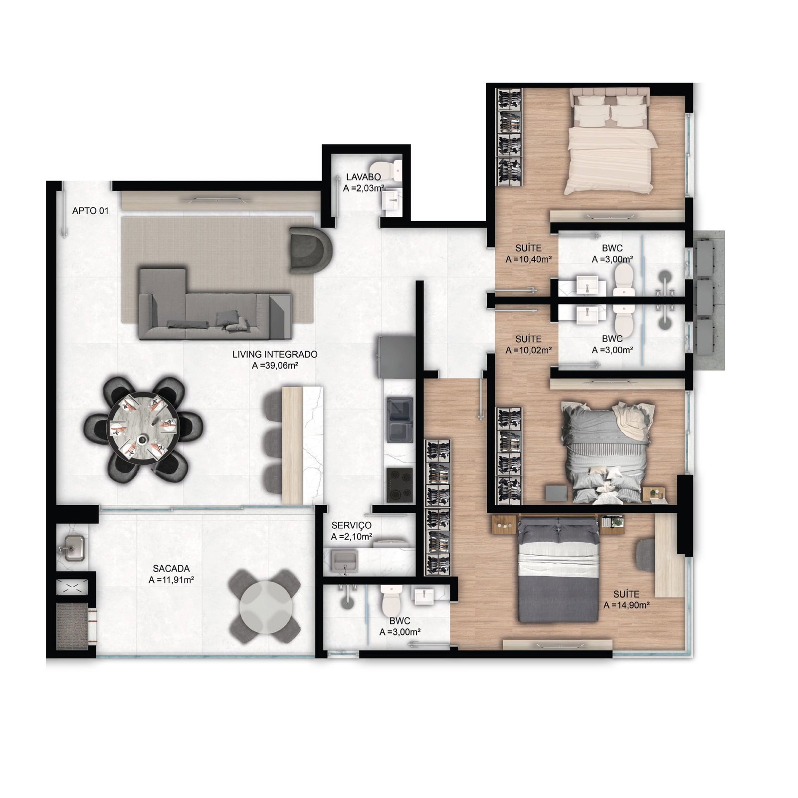 Mar Amar Residence — apto, Menegoi, Porto Belo SC