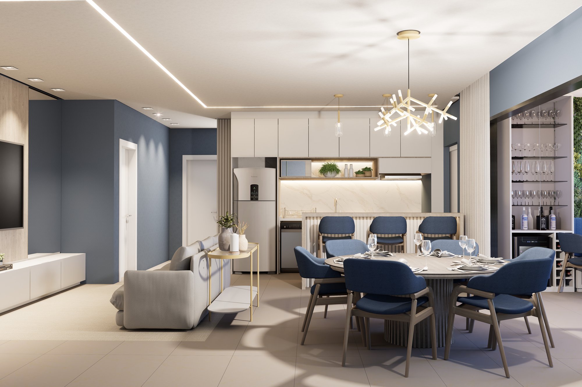 Mar Amar Residence — living 2, Menegoi, Porto Belo SC
