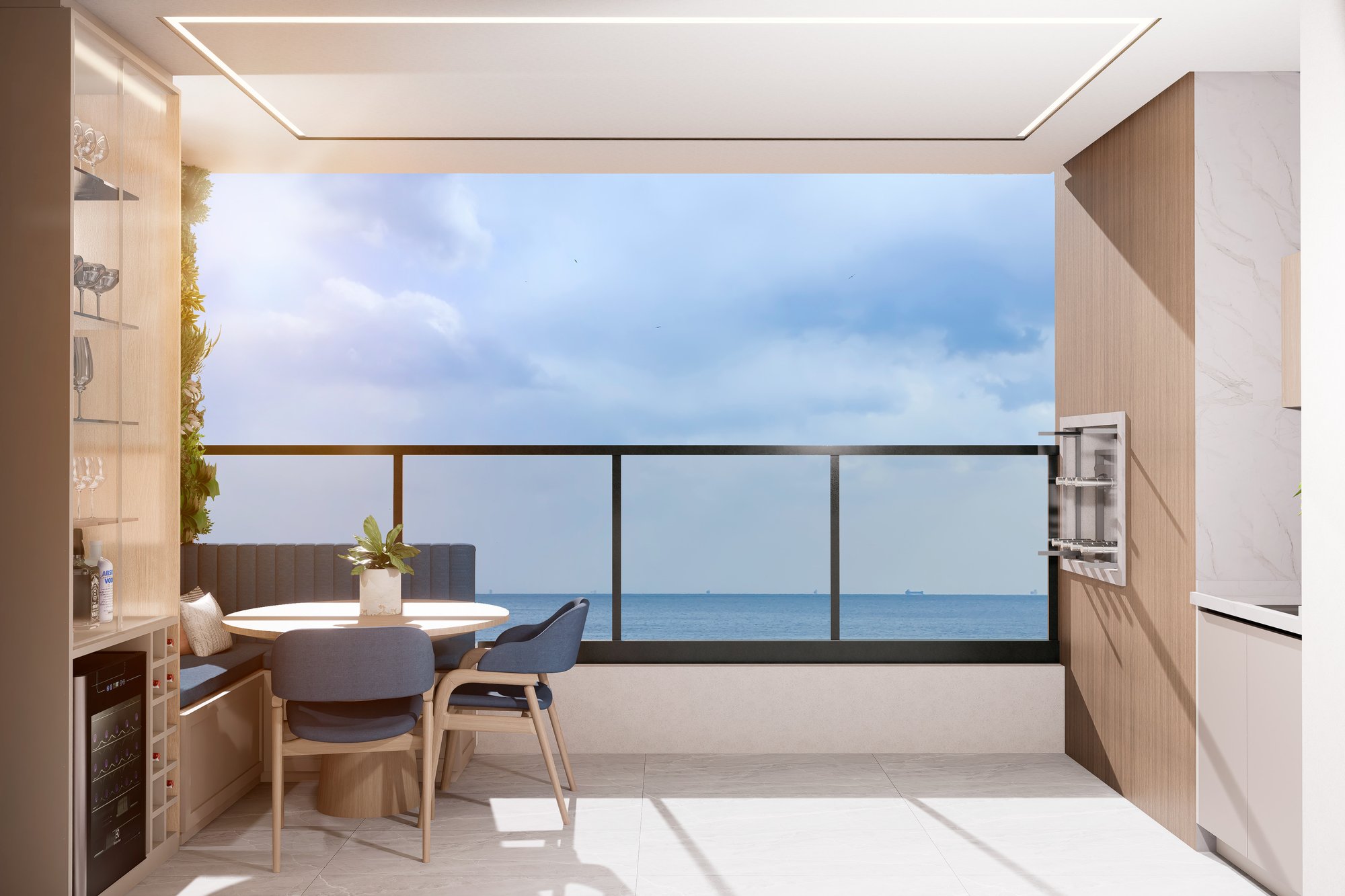 Mar Amar Residence — sacada pos, Menegoi, Porto Belo SC