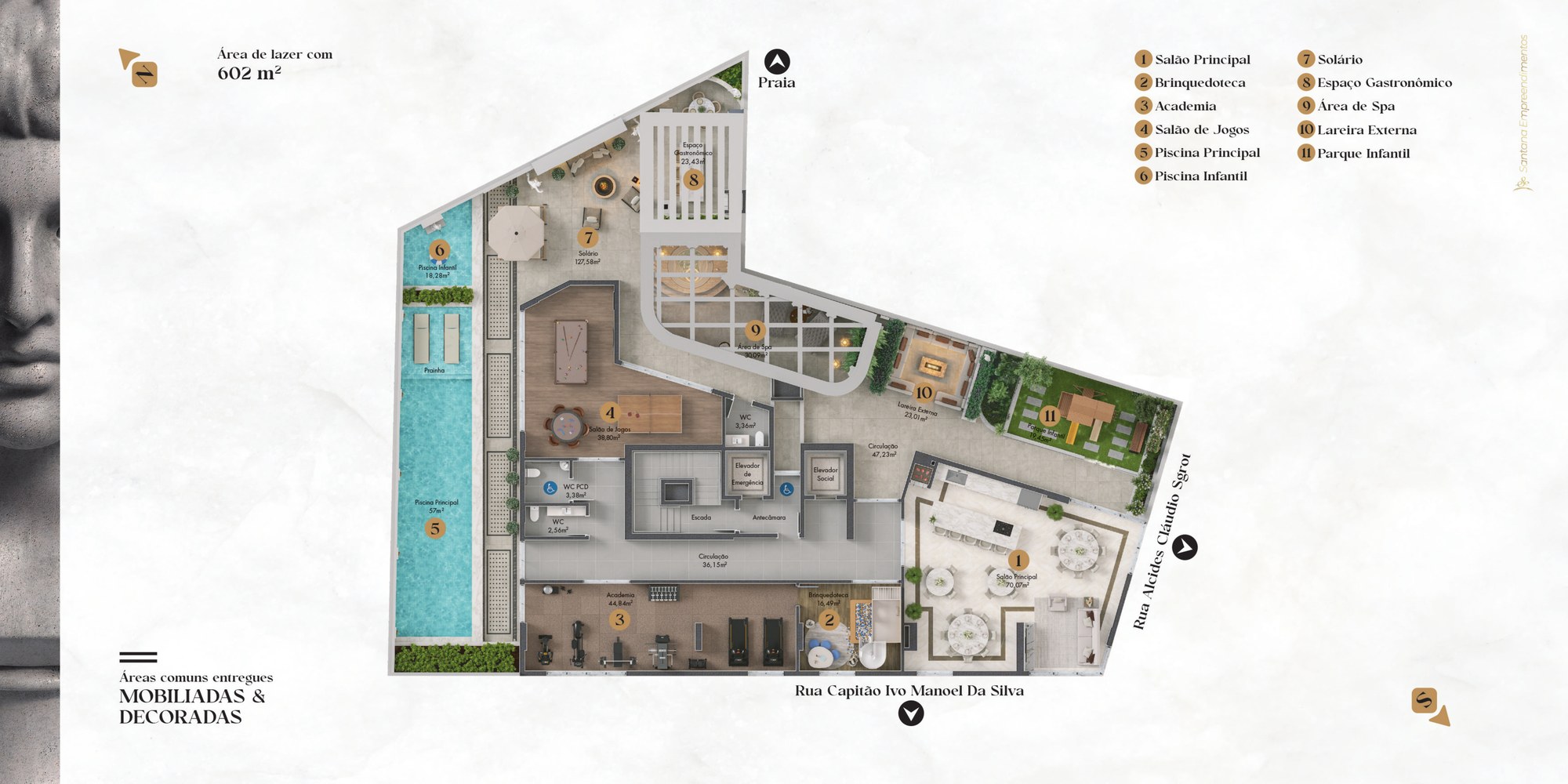 Megáli Agápi Residence — planta e tipologias 3, Santana Construtora, Balneário Perequê, Porto Belo SC Megáli Agápi Residence — planta e tipologias 3, Santana Construtora, Balneário Perequê, Porto Belo SC