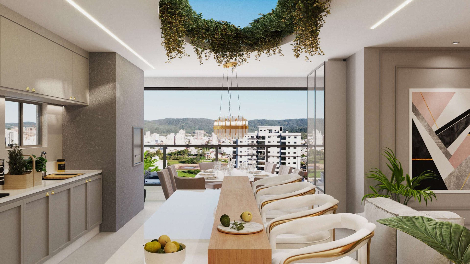 Milano 062 — Living da Cobertura 02, Mella Construtora, Balneário Perequê, Porto Belo SC