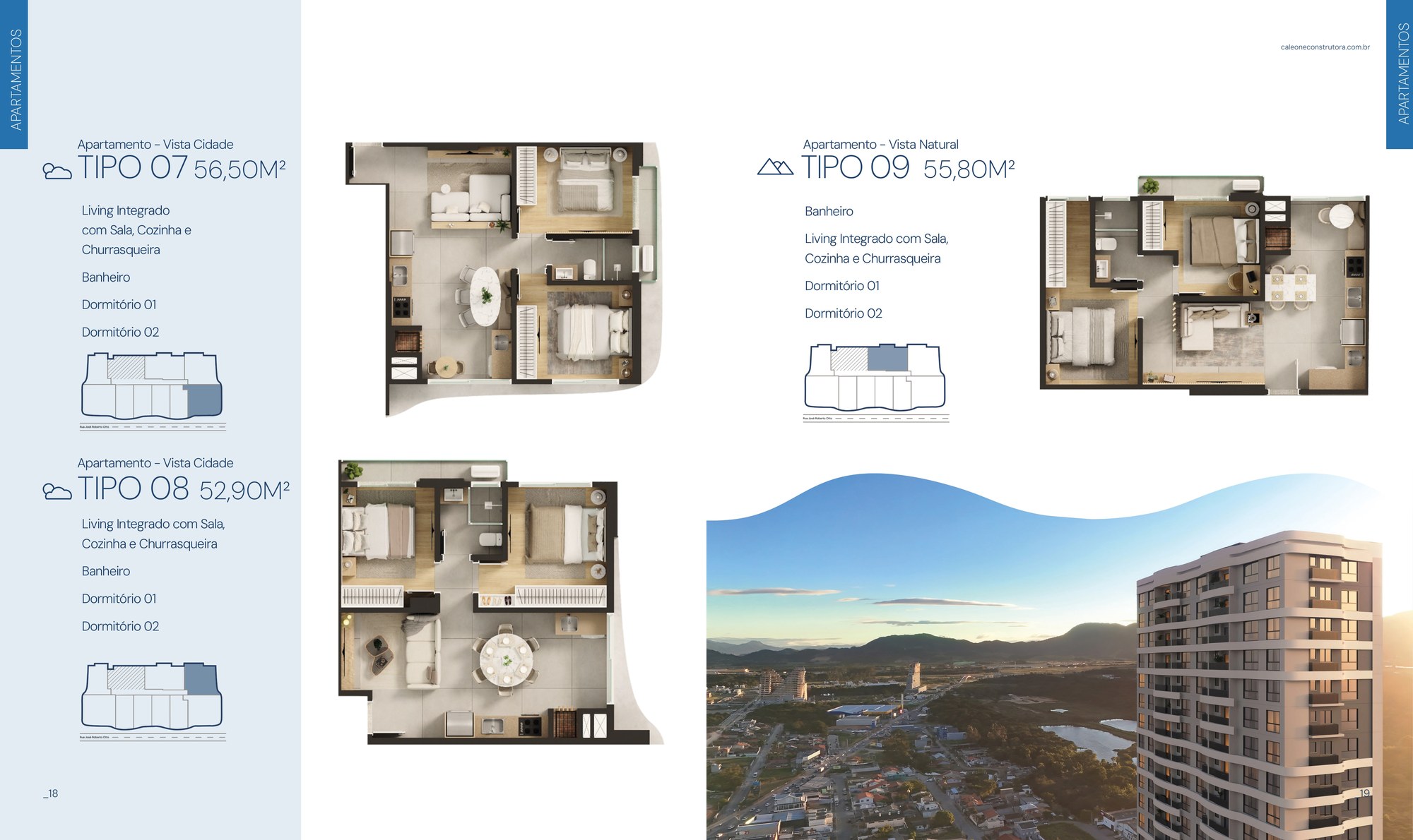 Mistral Residence — planta e tipologias 3, Caleone Construtora, Jardim Dourado, Porto Belo SC Mistral Residence — planta e tipologias 3, Caleone Construtora, Jardim Dourado, Porto Belo SC
