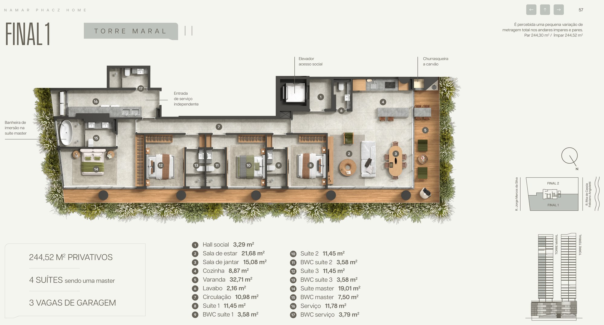 Namar — planta e tipologias 1, Phacz Empreendimentos, Balneário Perequê, Porto Belo SC Namar — planta e tipologias 1, Phacz Empreendimentos, Balneário Perequê, Porto Belo SC