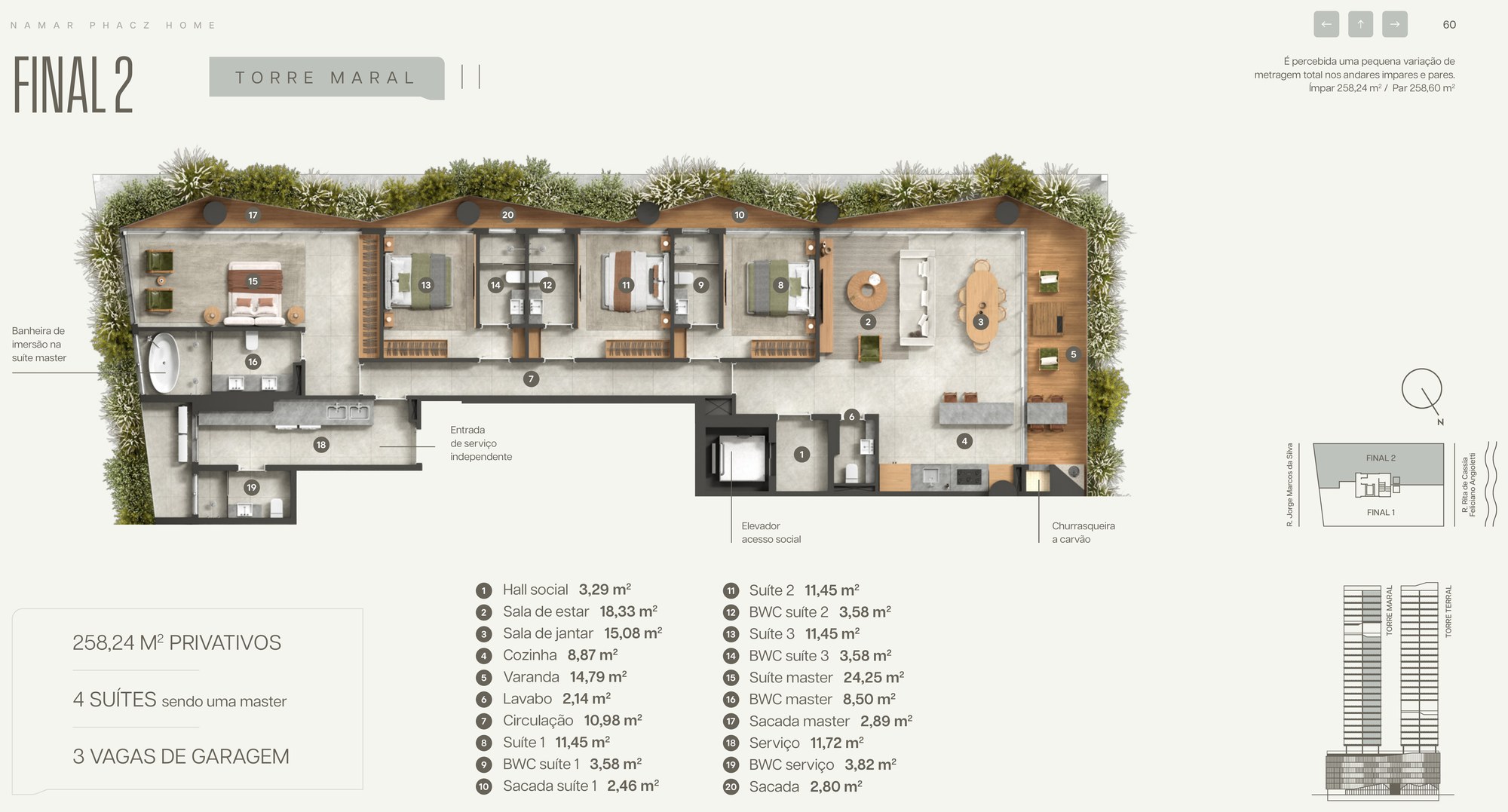 Namar — planta e tipologias 2, Phacz Empreendimentos, Balneário Perequê, Porto Belo SC Namar — planta e tipologias 2, Phacz Empreendimentos, Balneário Perequê, Porto Belo SC