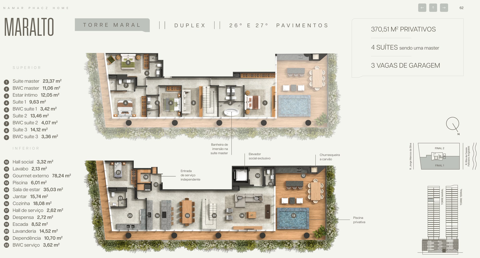Namar — planta e tipologias 3, Phacz Empreendimentos, Balneário Perequê, Porto Belo SC Namar — planta e tipologias 3, Phacz Empreendimentos, Balneário Perequê, Porto Belo SC