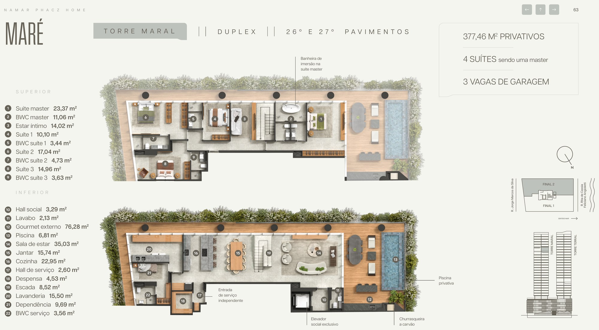 Namar — planta e tipologias 4, Phacz Empreendimentos, Balneário Perequê, Porto Belo SC Namar — planta e tipologias 4, Phacz Empreendimentos, Balneário Perequê, Porto Belo SC