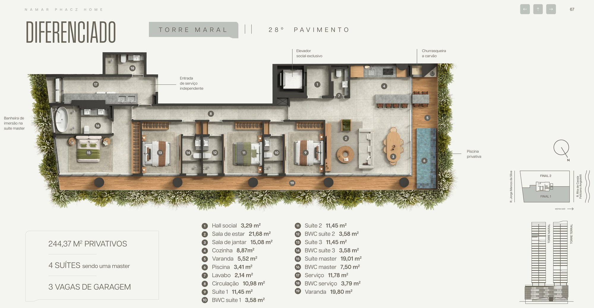 Namar — planta e tipologias 5, Phacz Empreendimentos, Balneário Perequê, Porto Belo SC Namar — planta e tipologias 5, Phacz Empreendimentos, Balneário Perequê, Porto Belo SC