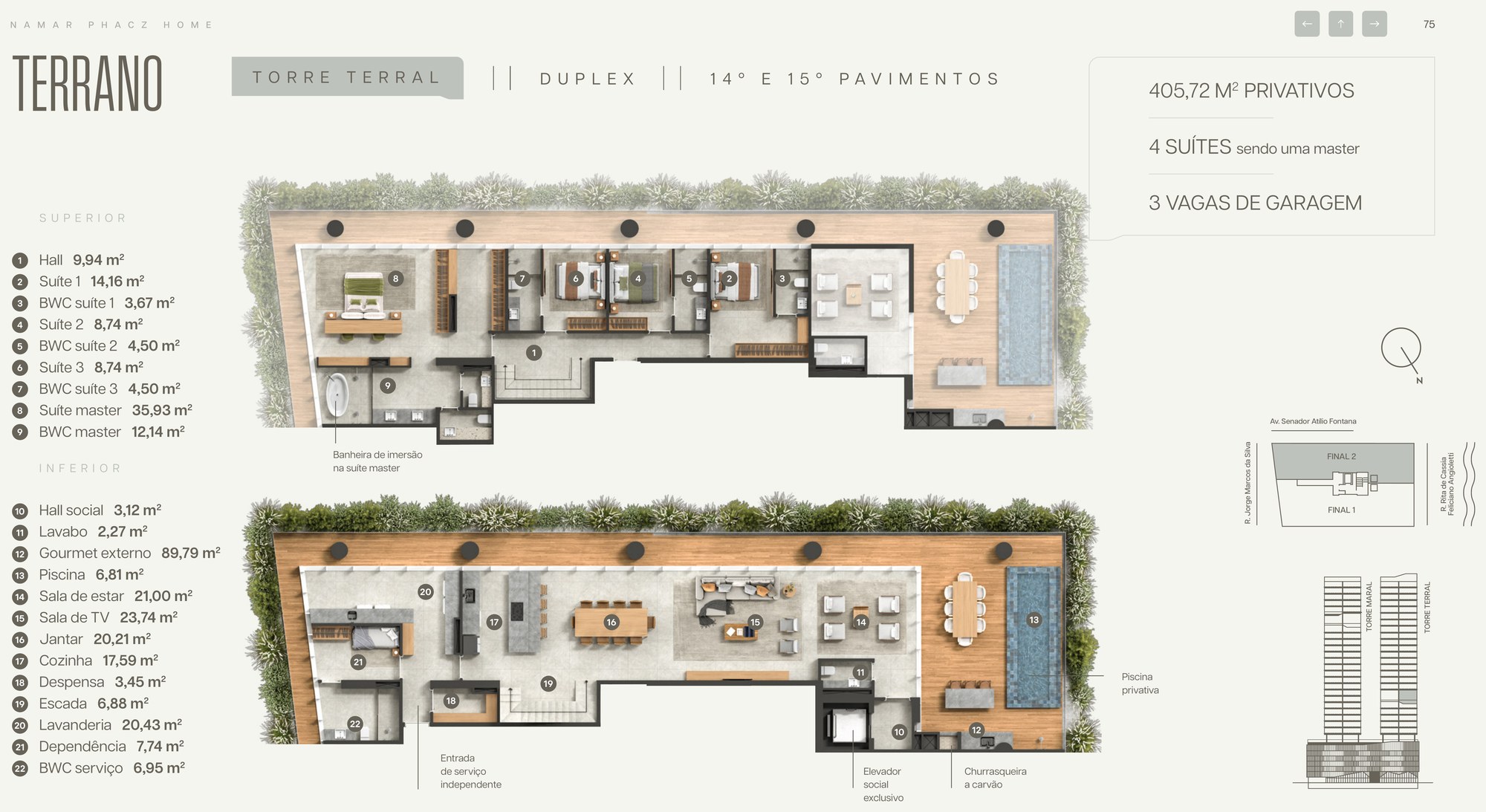 Namar — planta e tipologias 10, Phacz Empreendimentos, Balneário Perequê, Porto Belo SC Namar — planta e tipologias 10, Phacz Empreendimentos, Balneário Perequê, Porto Belo SC