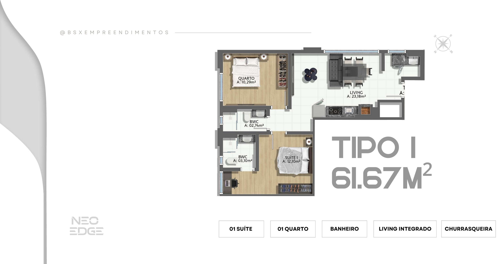 Neo Edge — planta e tipologias 2, BSX Empreendimentos, Porto Belo SC Neo Edge — planta e tipologias 2, BSX Empreendimentos, Porto Belo SC