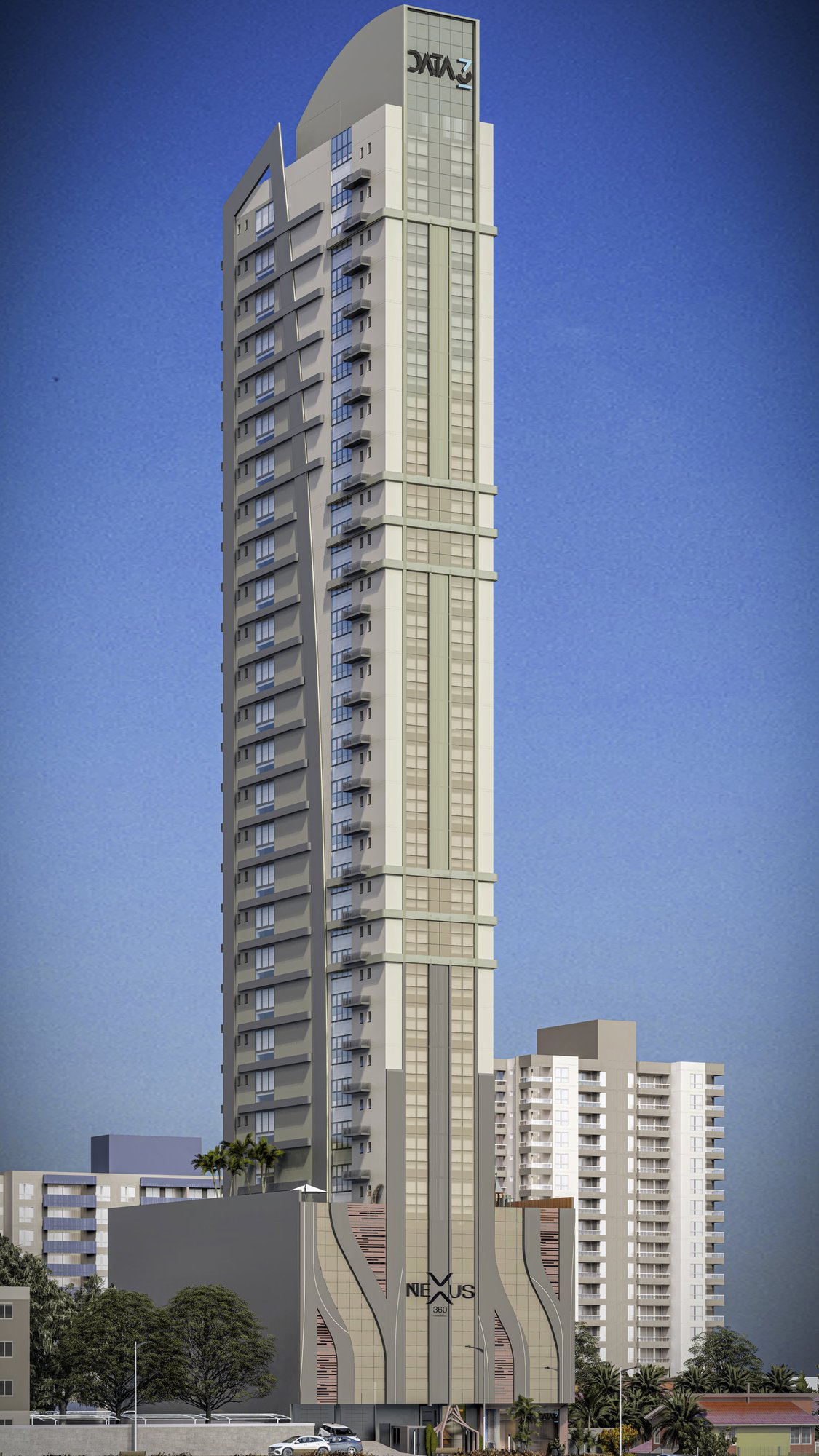 Nexus 360 — fachada e renders 11, Data 3 Incorporadora e Construtora, Vila Nova, Porto Belo SC Nexus 360 — fachada e renders 11, Data 3 Incorporadora e Construtora, Vila Nova, Porto Belo SC