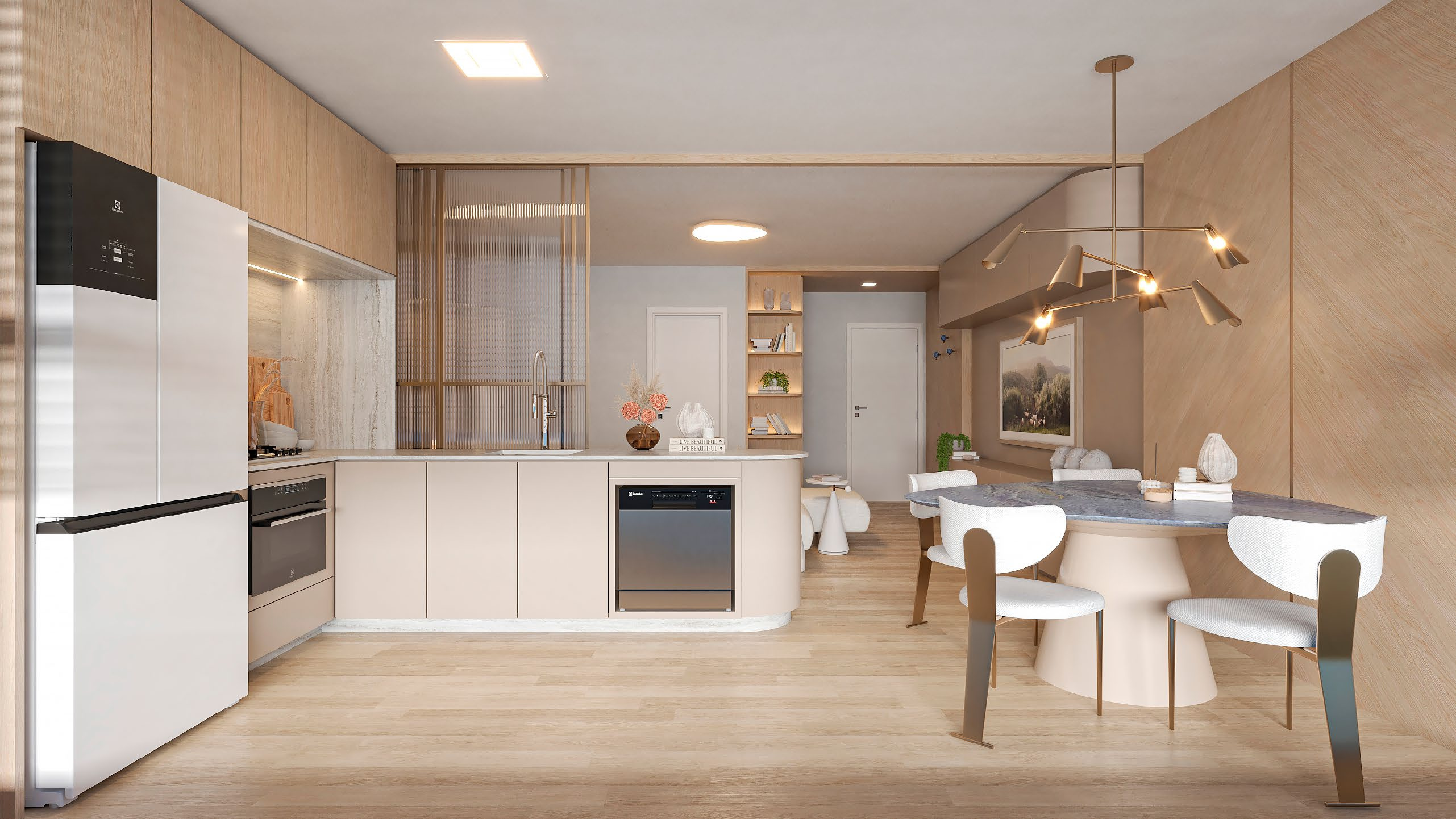 Nexus — cozinha integrada do apartamento