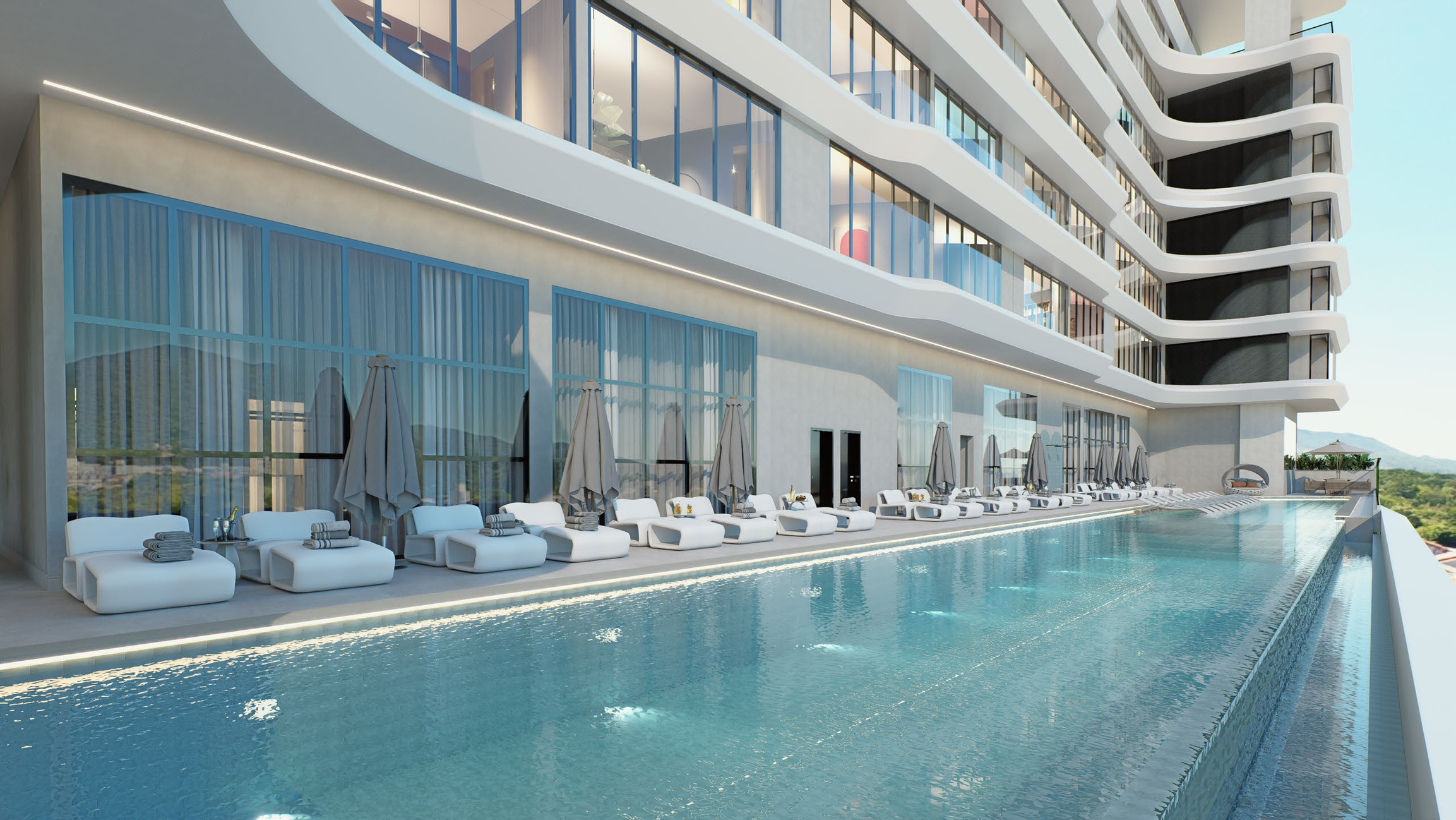 Nexus — piscina adulto com borda infinita