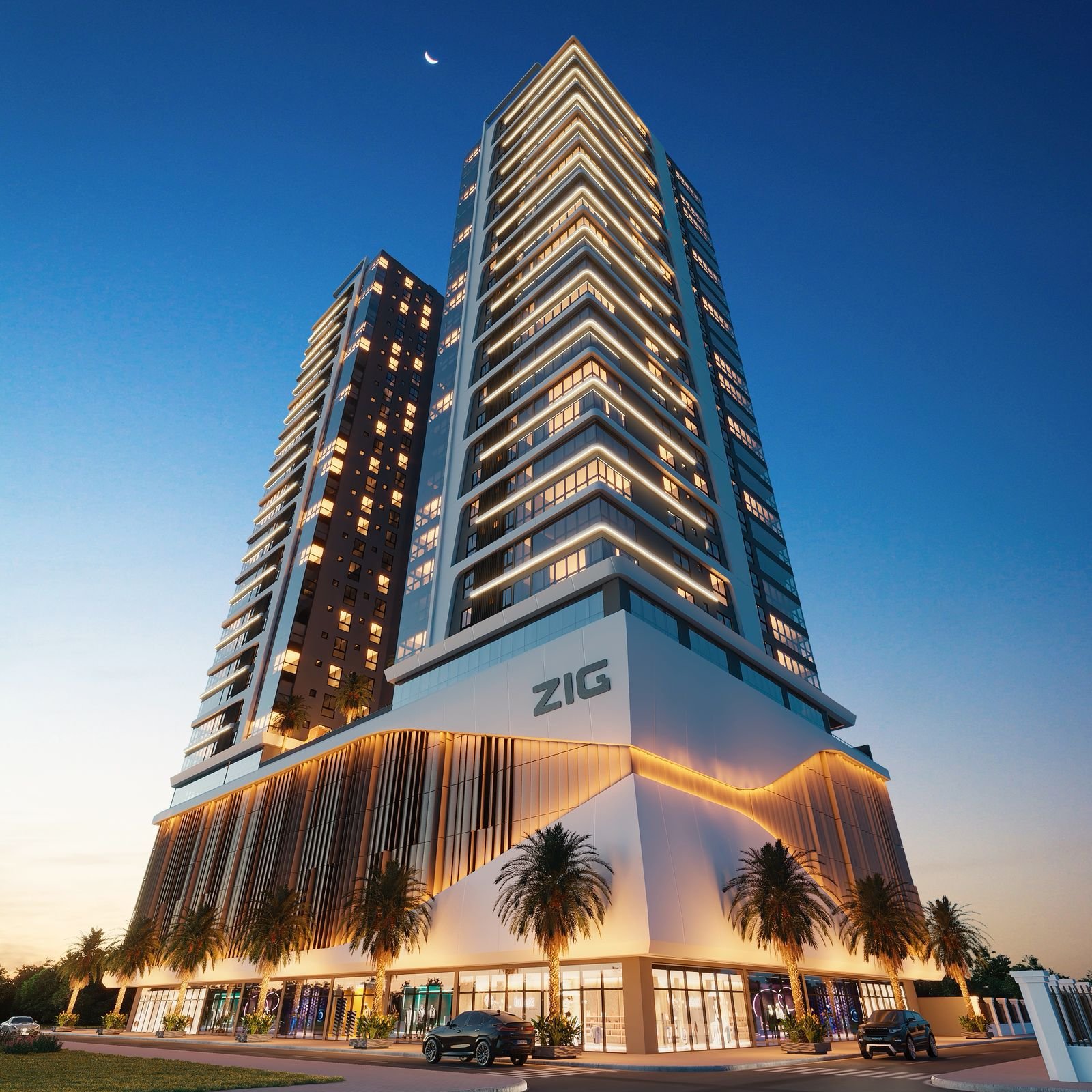 Ocean Avenue Towers — fachada e renders 4, ZIG Empreendimentos, Balneário Perequê, Porto Belo SC