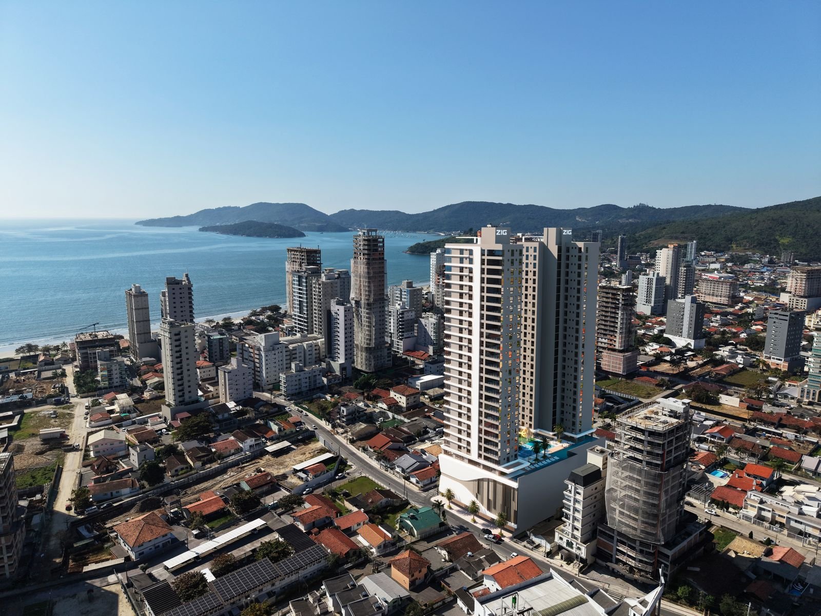 Ocean Avenue Towers — fachada e renders 1, ZIG Empreendimentos, Balneário Perequê, Porto Belo SC