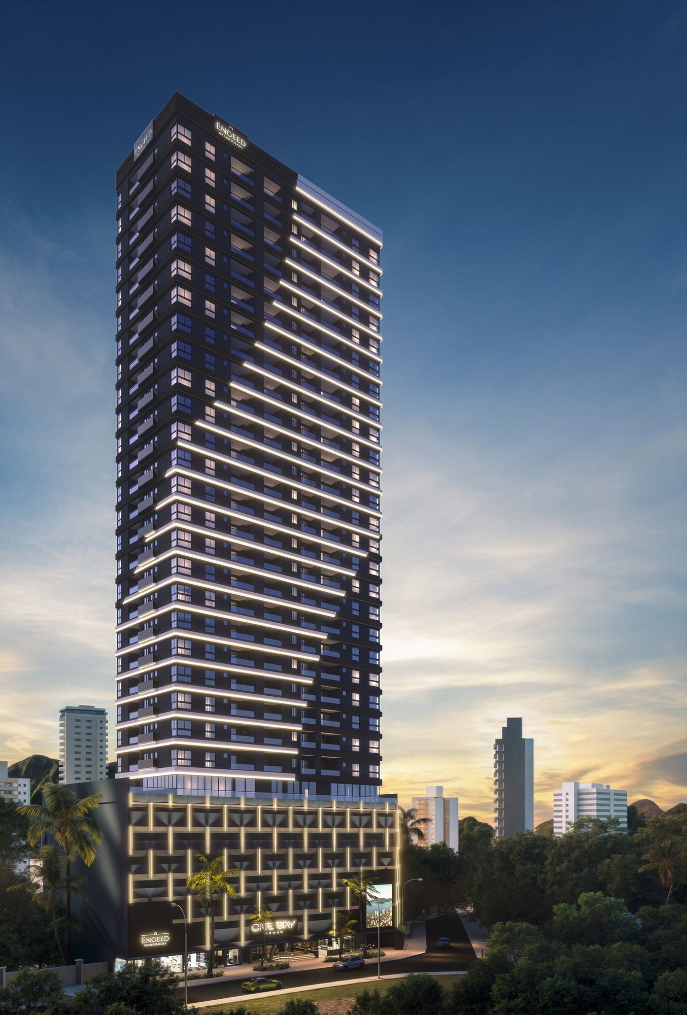 One Bay Tower — fachada e renders 2, Engeed Incorporadora, Balneário Perequê, Porto Belo SC One Bay Tower — fachada e renders 2, Engeed Incorporadora, Balneário Perequê, Porto Belo SC
