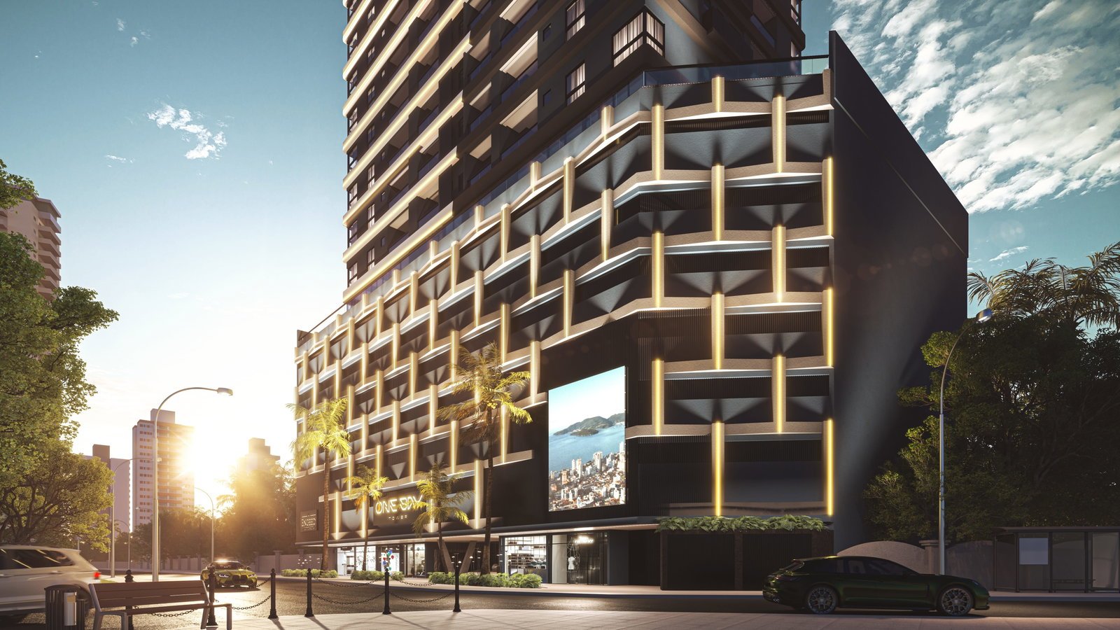 One Bay Tower — fachada e renders 4, Engeed Incorporadora, Balneário Perequê, Porto Belo SC One Bay Tower — fachada e renders 4, Engeed Incorporadora, Balneário Perequê, Porto Belo SC
