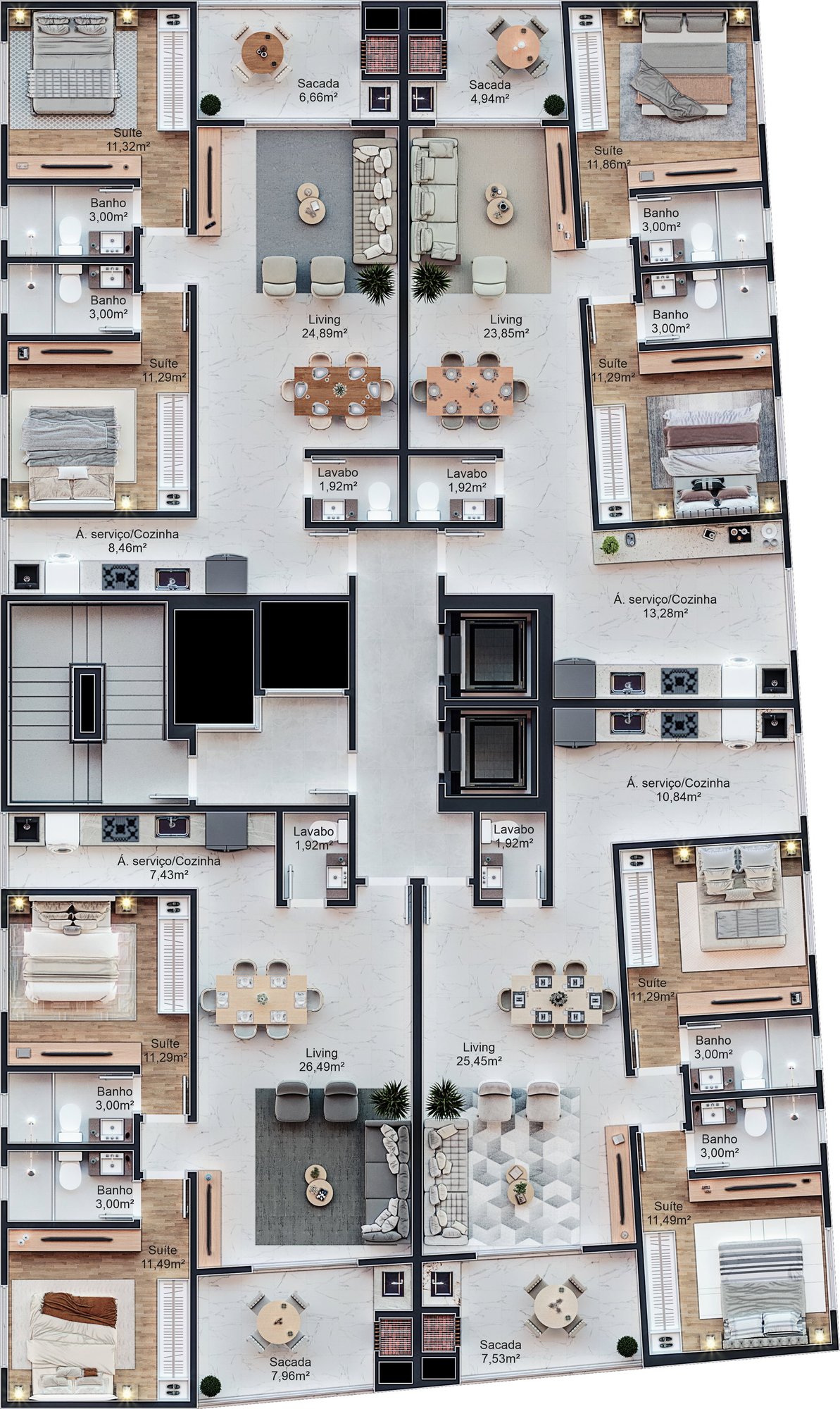 Opala Home Club — humanizada tipo frente rev cotas, Sampaio Empreendimentos, Balneário Perequê, Porto Belo SC Opala Home Club — humanizada tipo frente rev cotas, Sampaio Empreendimentos, Balneário Perequê, Porto Belo SC