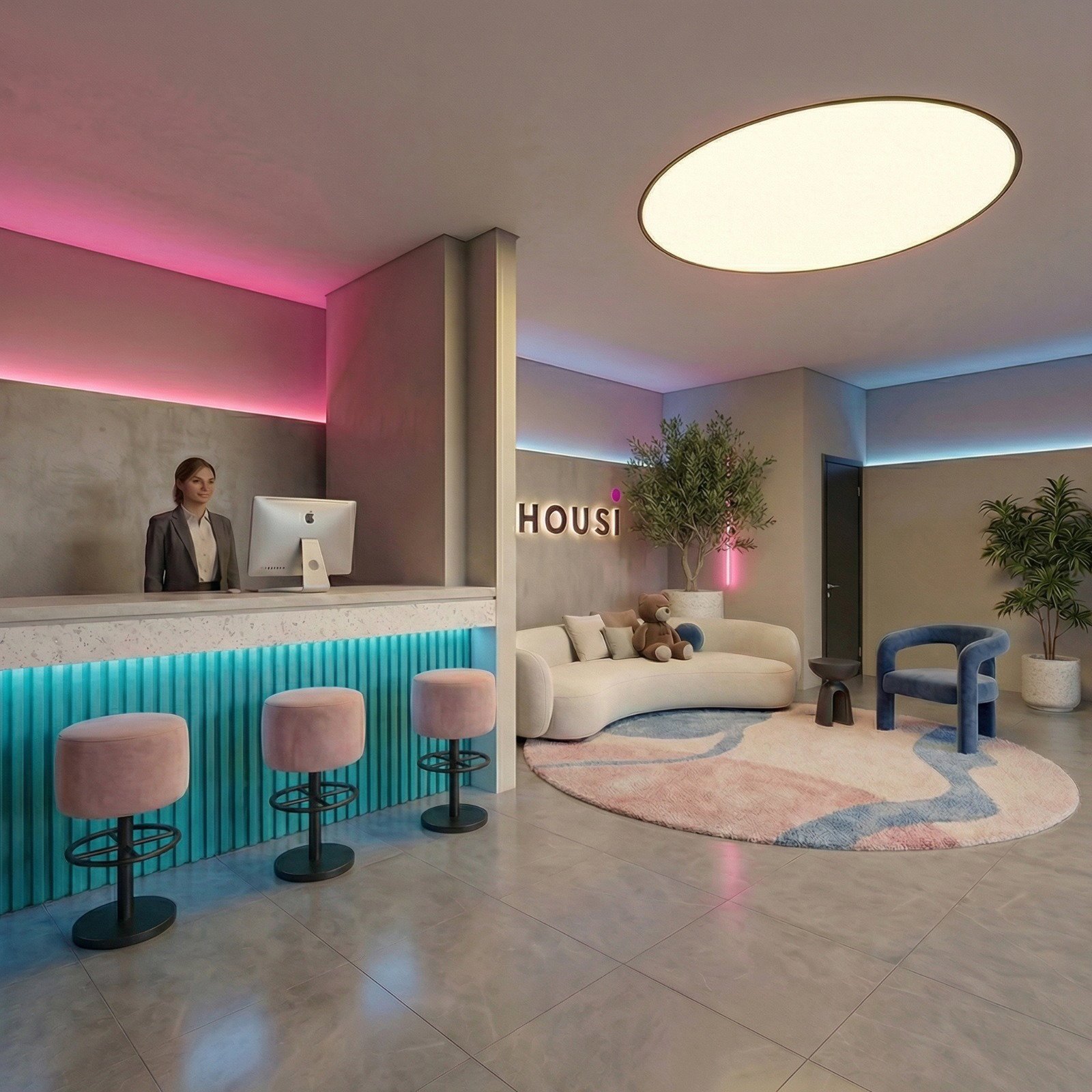 Orygem — hall, Amare Empreendimentos, Balneário Perequê, Porto Belo SC Orygem — hall, Amare Empreendimentos, Balneário Perequê, Porto Belo SC