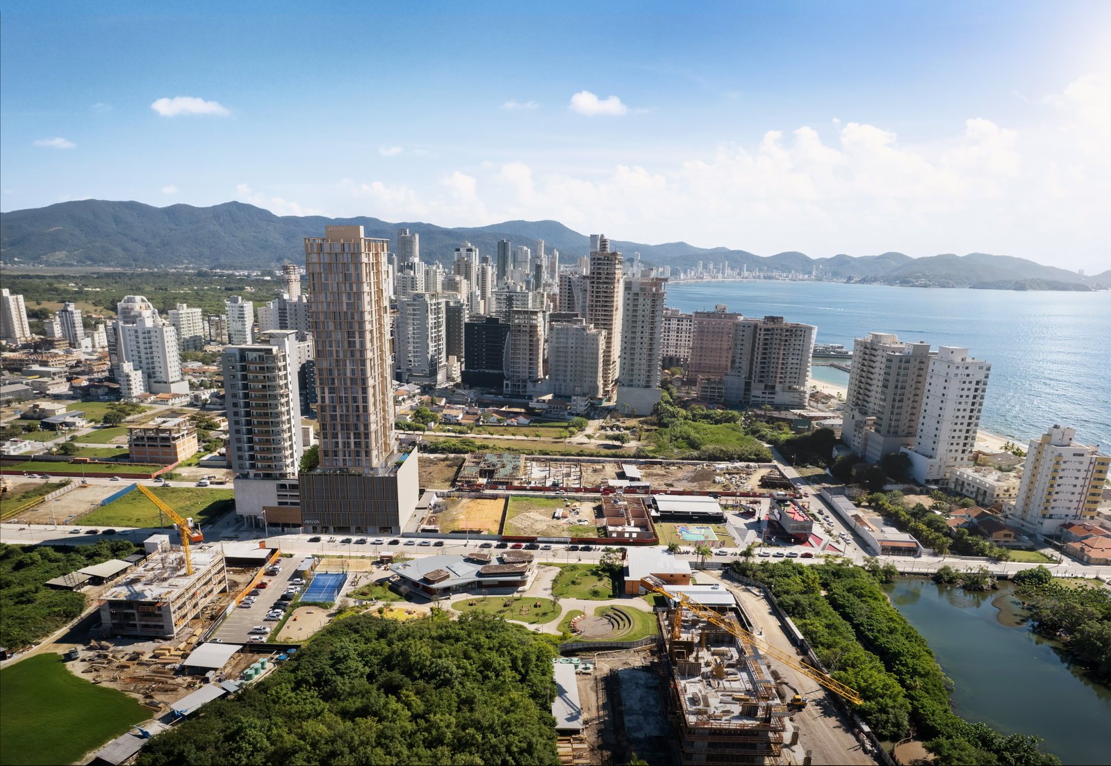 Park Lane — ac parklane insercao fachada 2, Artcon Empreendimentos, Balneário Perequê, Porto Belo SC
