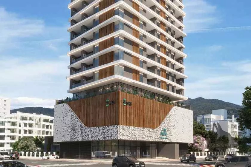 Platja D'en Bossa — Fachada diurna, Cescon Construtora e Incorporadora, Balneário Perequê, Porto Belo SC