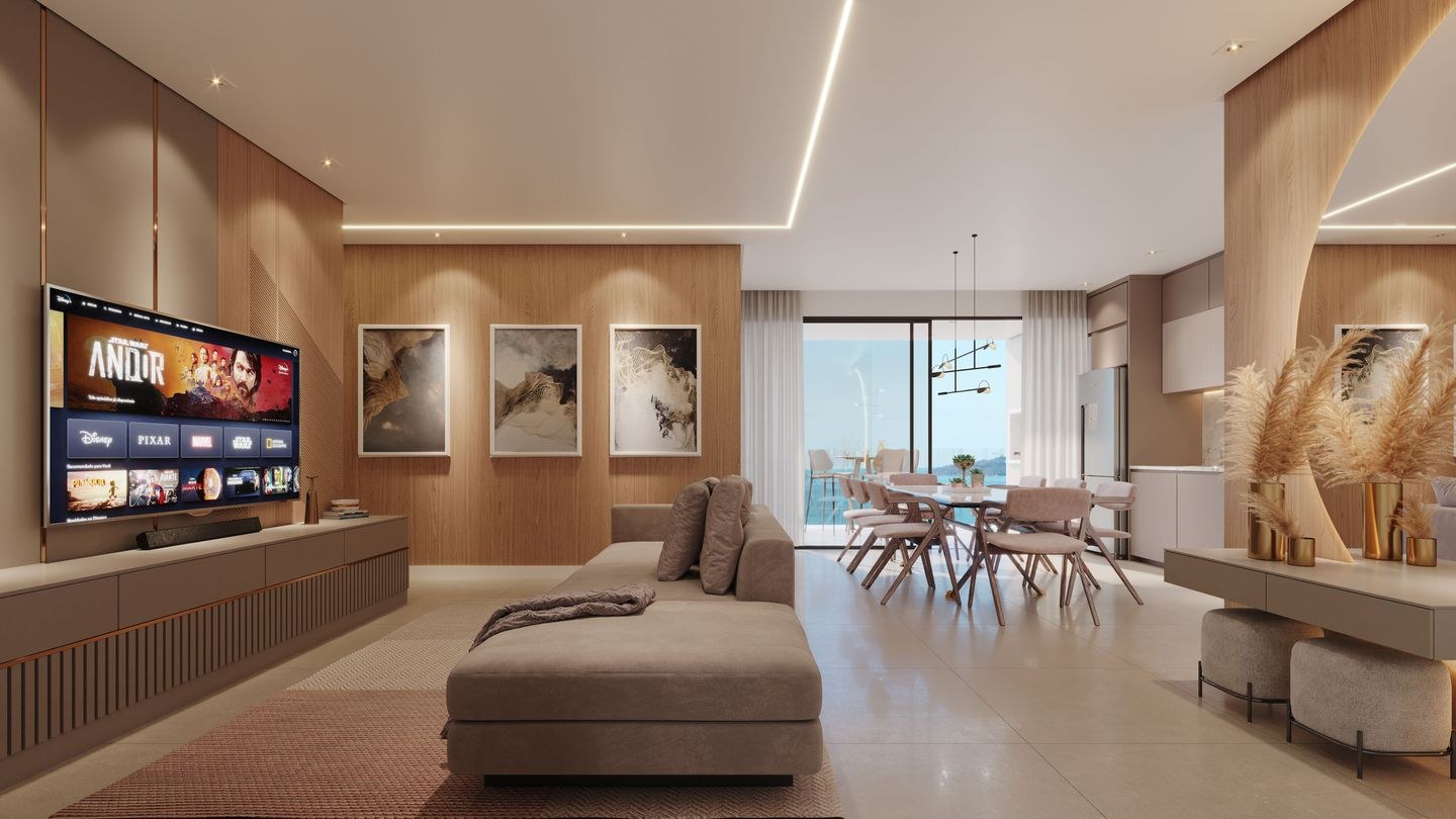 Platja D'en Bossa — Living, Cescon Construtora e Incorporadora, Balneário Perequê, Porto Belo SC