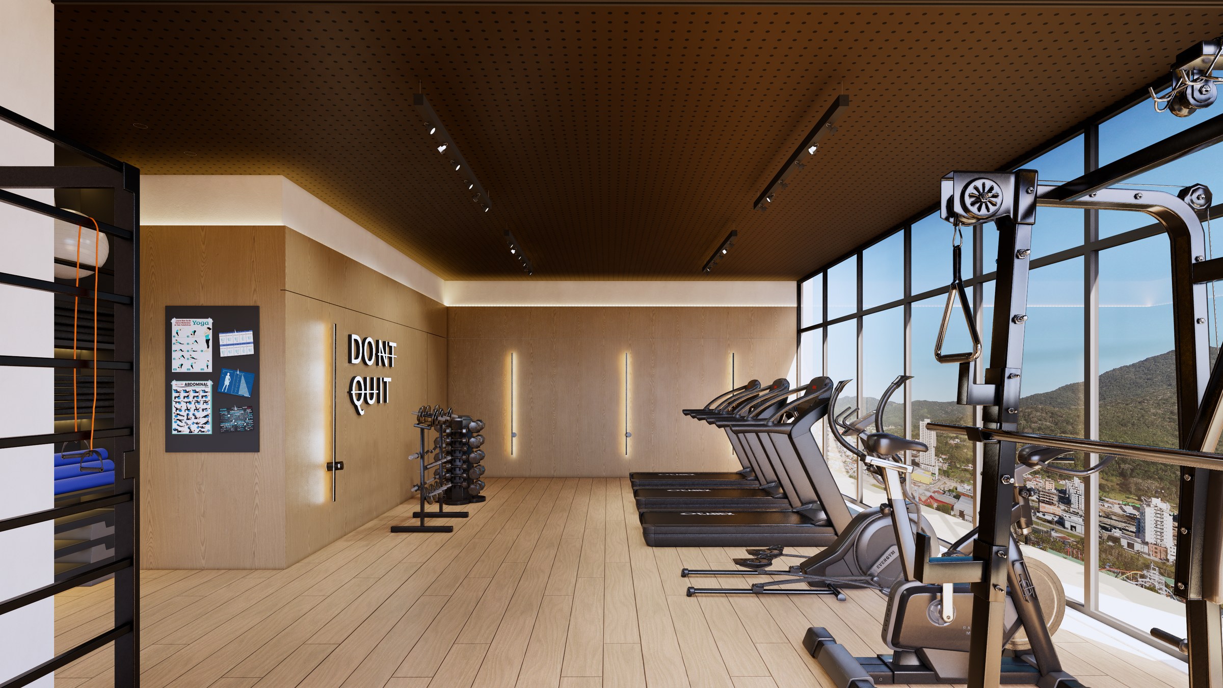 Porto Amalfi Residence — academia completa no rooftop, AR Incorporadora, Balneário Perequê, Porto Belo SC