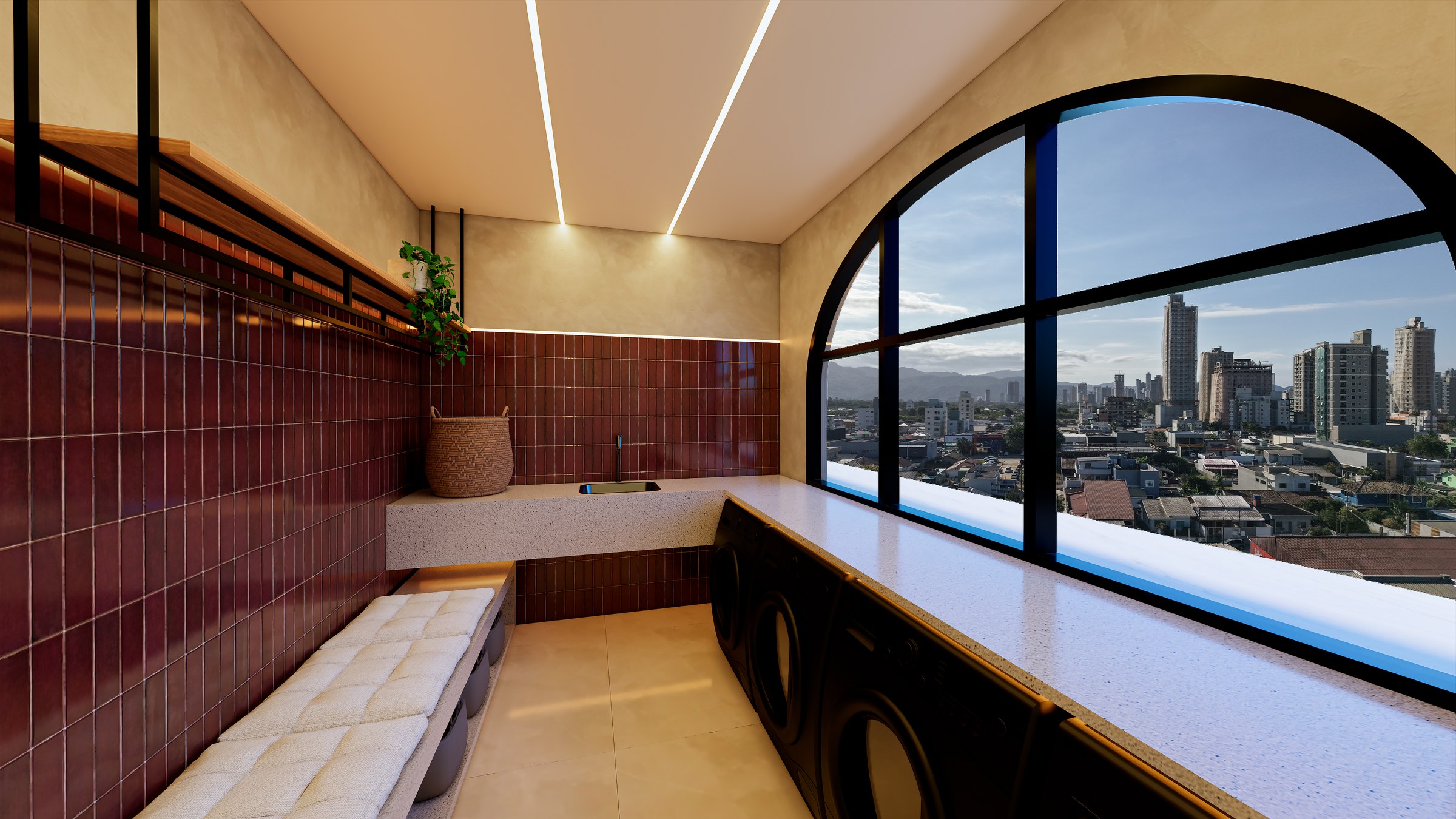 Porto Amalfi Residence — lavanderia do condomínio, AR Incorporadora, Balneário Perequê, Porto Belo SC