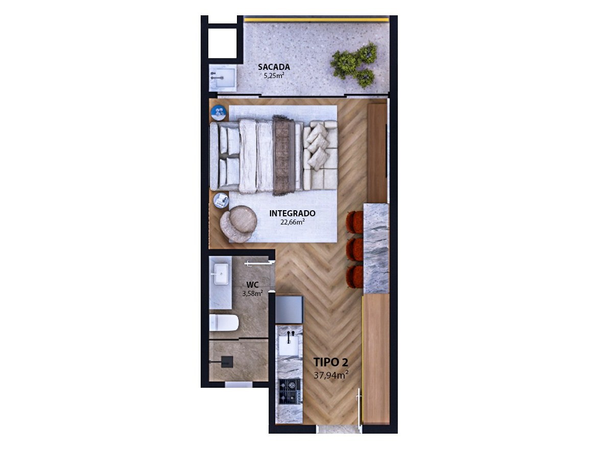 Porto Amalfi Residence — tipo 02, AR Incorporadora, Balneário Perequê, Porto Belo SC