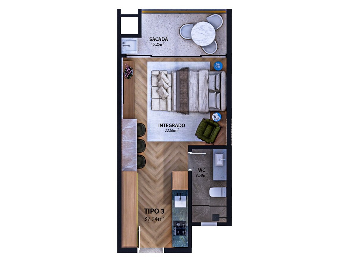 Porto Amalfi Residence — tipo 03, AR Incorporadora, Balneário Perequê, Porto Belo SC