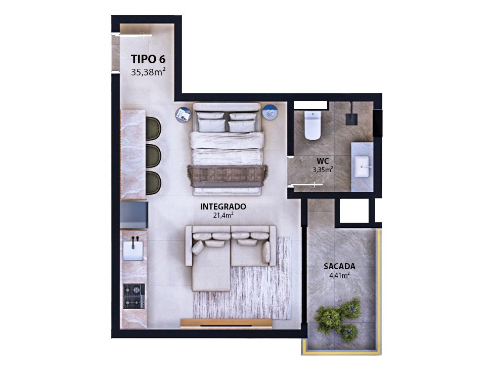 Porto Amalfi Residence — tipo 06, AR Incorporadora, Balneário Perequê, Porto Belo SC