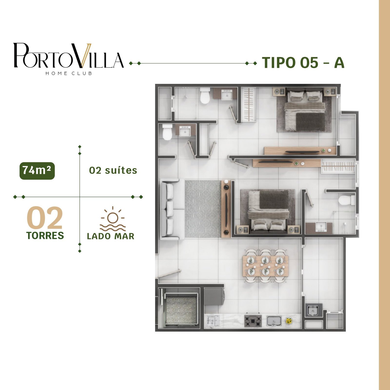 Porto Villa Home Club — plantas torre a pagina 5, VL Empreendimentos, Vila Nova, Porto Belo SC Porto Villa Home Club — plantas torre a pagina 5, VL Empreendimentos, Vila Nova, Porto Belo SC