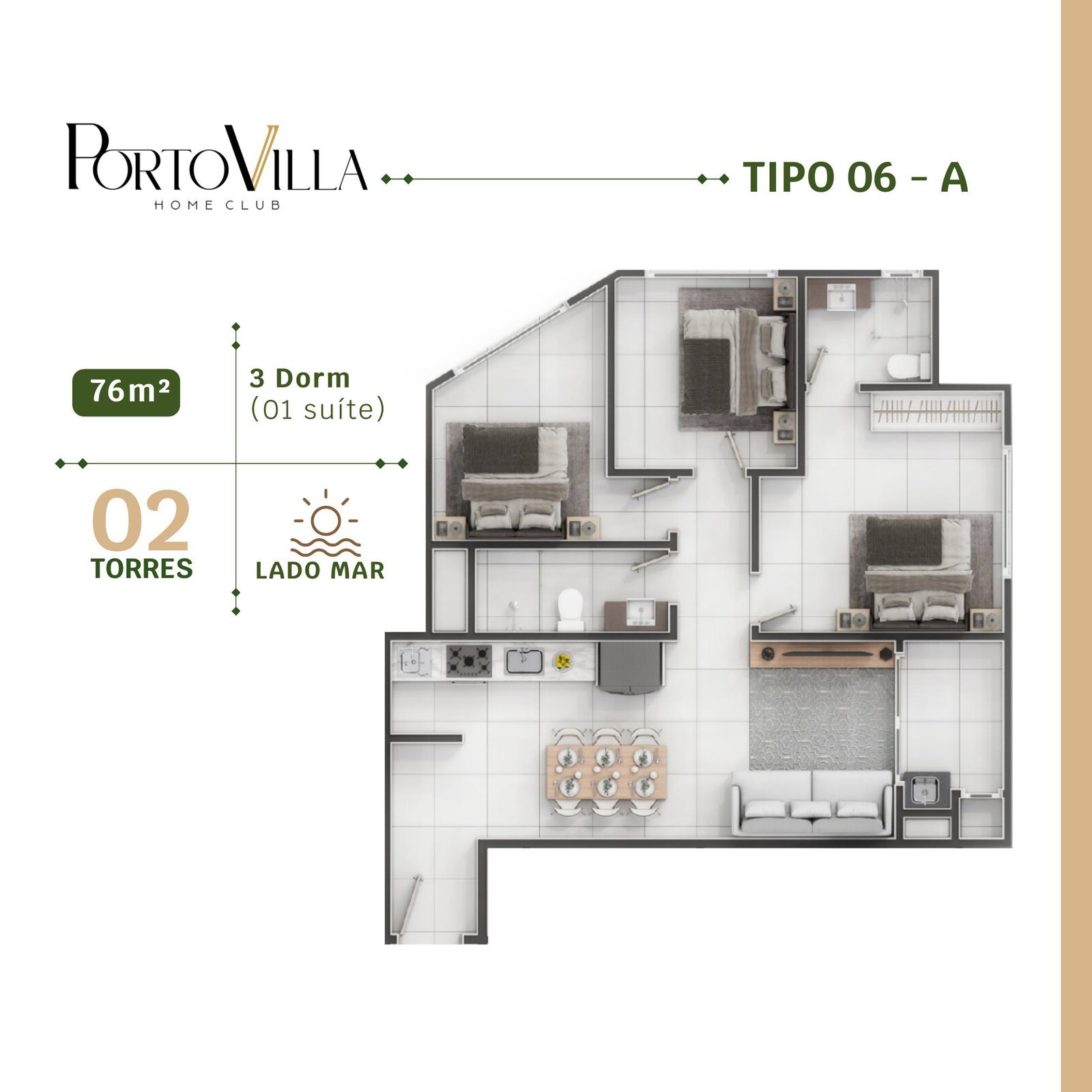 Porto Villa Home Club — plantas torre a pagina 6, VL Empreendimentos, Vila Nova, Porto Belo SC Porto Villa Home Club — plantas torre a pagina 6, VL Empreendimentos, Vila Nova, Porto Belo SC