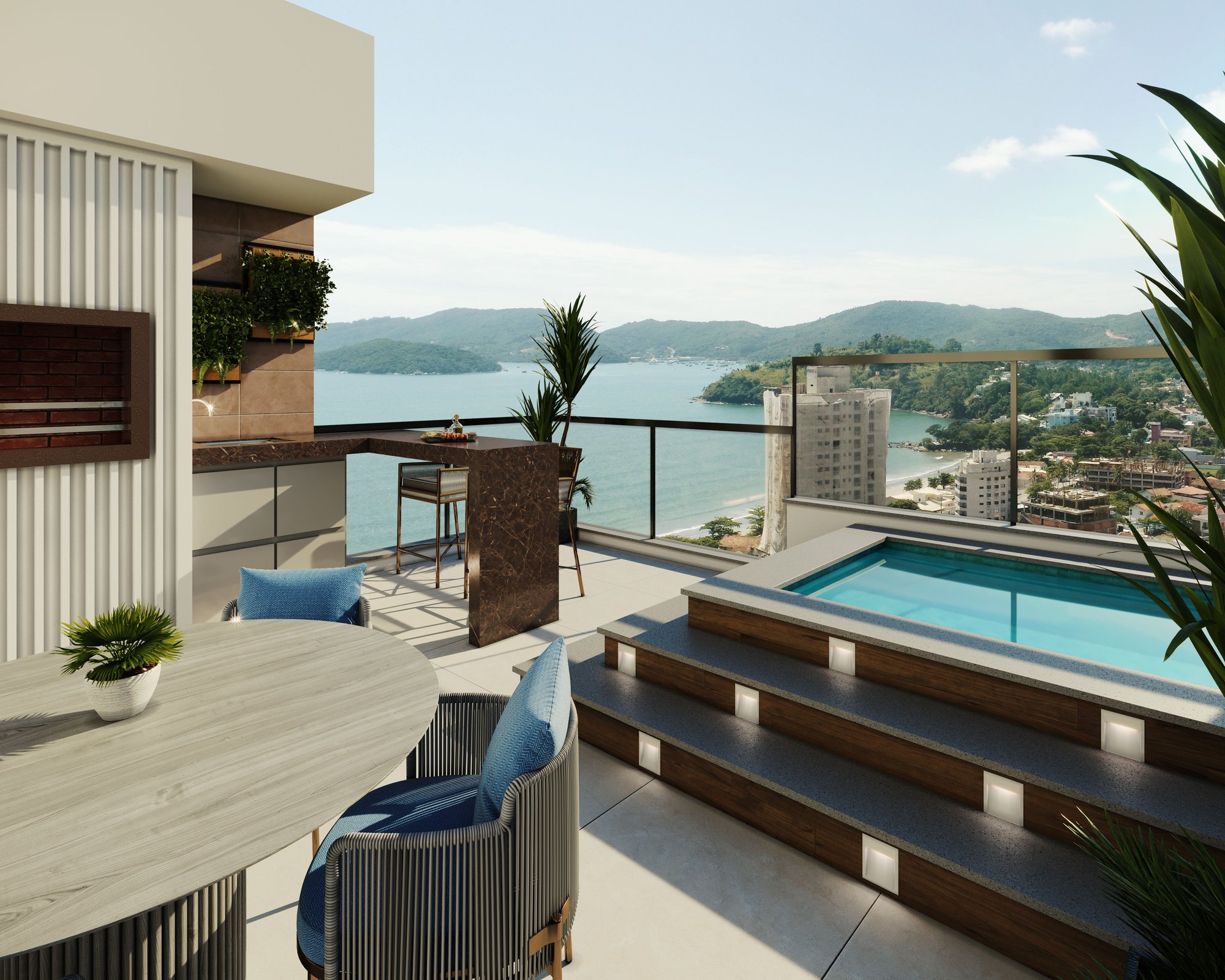 Prima Torre — fachada e renders 3, Top 4D Empreendimentos, Balneário Perequê, Porto Belo SC