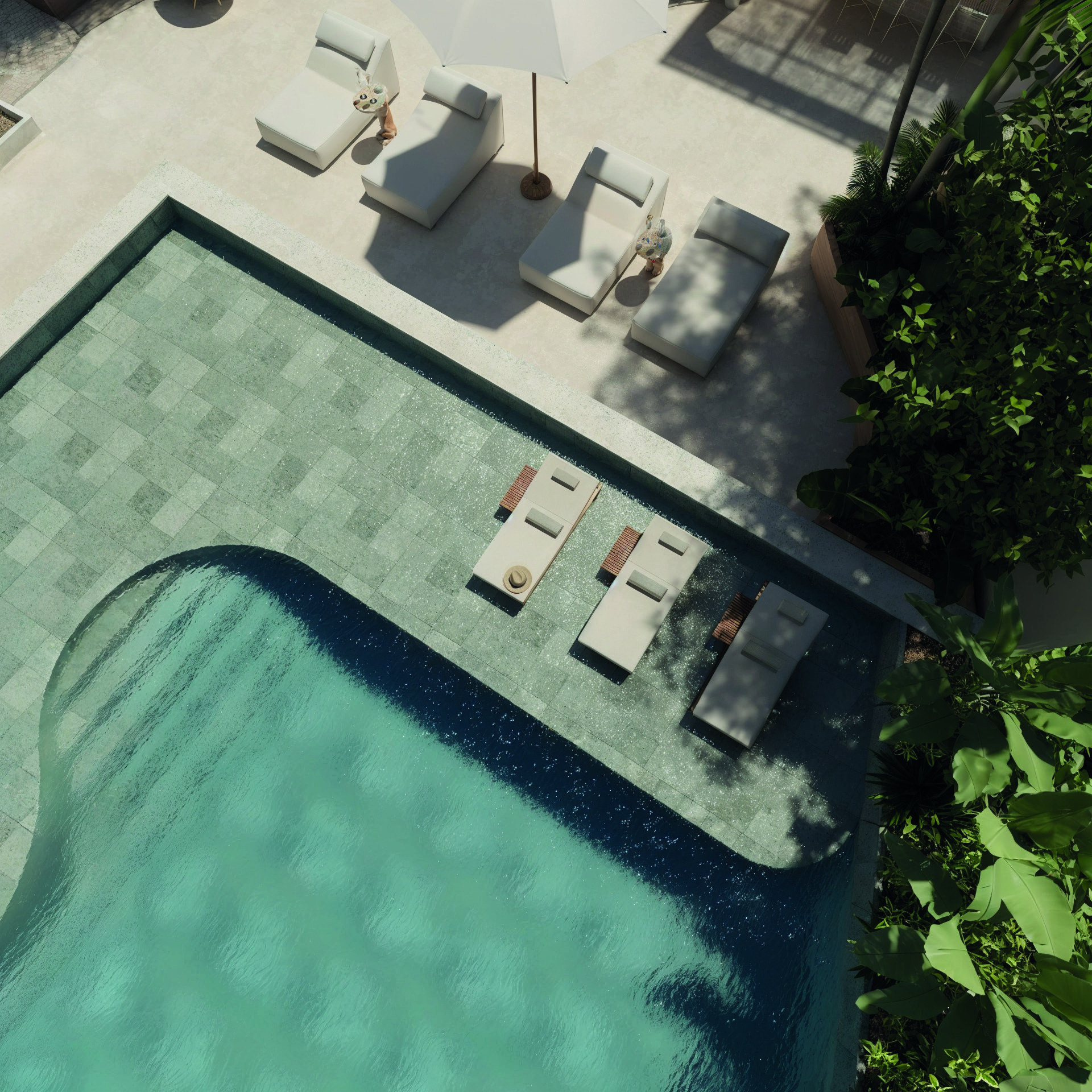 Reserva Tedesco & Mensch — piscina externa vista de cima, Grupo TED, Jardim Dourado, Porto Belo SC Reserva Tedesco & Mensch — piscina externa vista de cima, Grupo TED, Jardim Dourado, Porto Belo SC