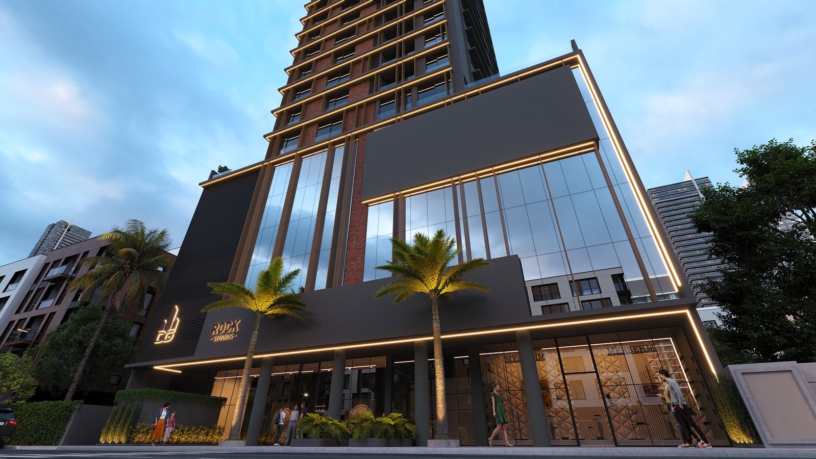 Residencial Rock Studios — fachada p01, DG Construtora e Incorporadora, Balneário Perequê, Porto Belo SC Residencial Rock Studios — fachada p01, DG Construtora e Incorporadora, Balneário Perequê, Porto Belo SC