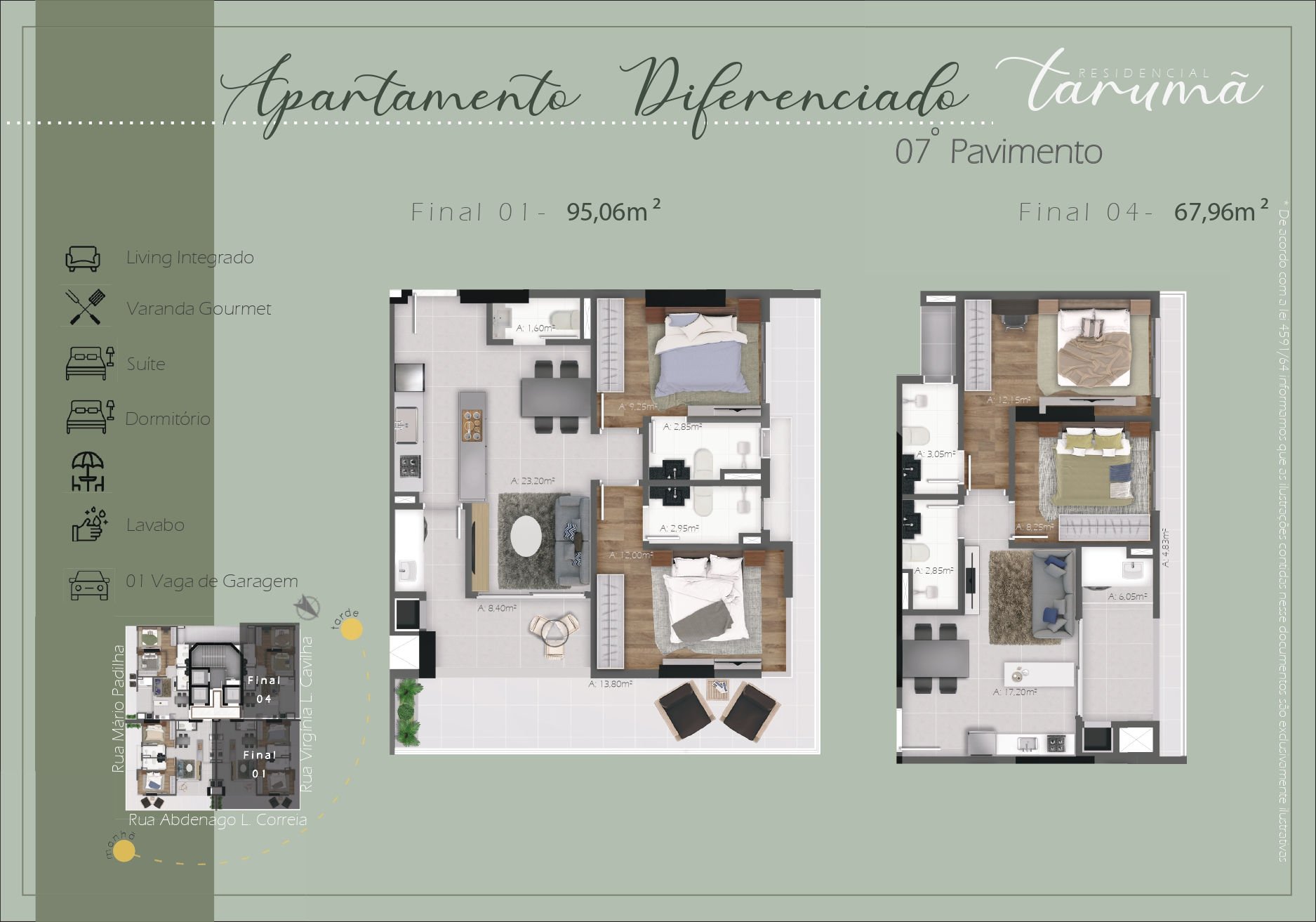 Residencial Tarumã — planta e tipologias 8, AS Ramos Empreendimentos, Balneário Perequê, Porto Belo SC Residencial Tarumã — planta e tipologias 8, AS Ramos Empreendimentos, Balneário Perequê, Porto Belo SC