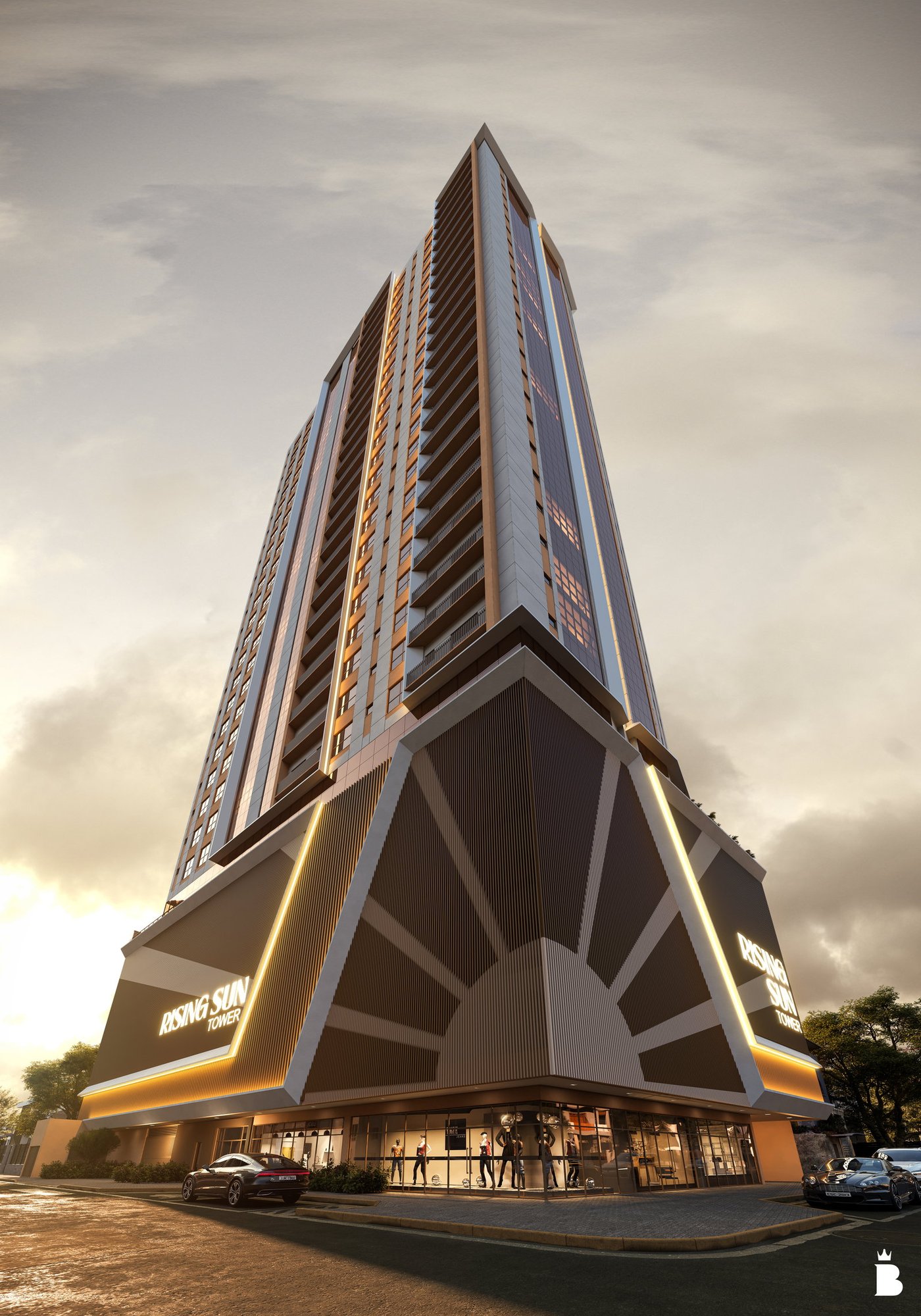 Rising Sun — tower externa embasamento rf, MC Construtora e Incorporadora, Balneário Perequê, Porto Belo SC Rising Sun — tower externa embasamento rf, MC Construtora e Incorporadora, Balneário Perequê, Porto Belo SC