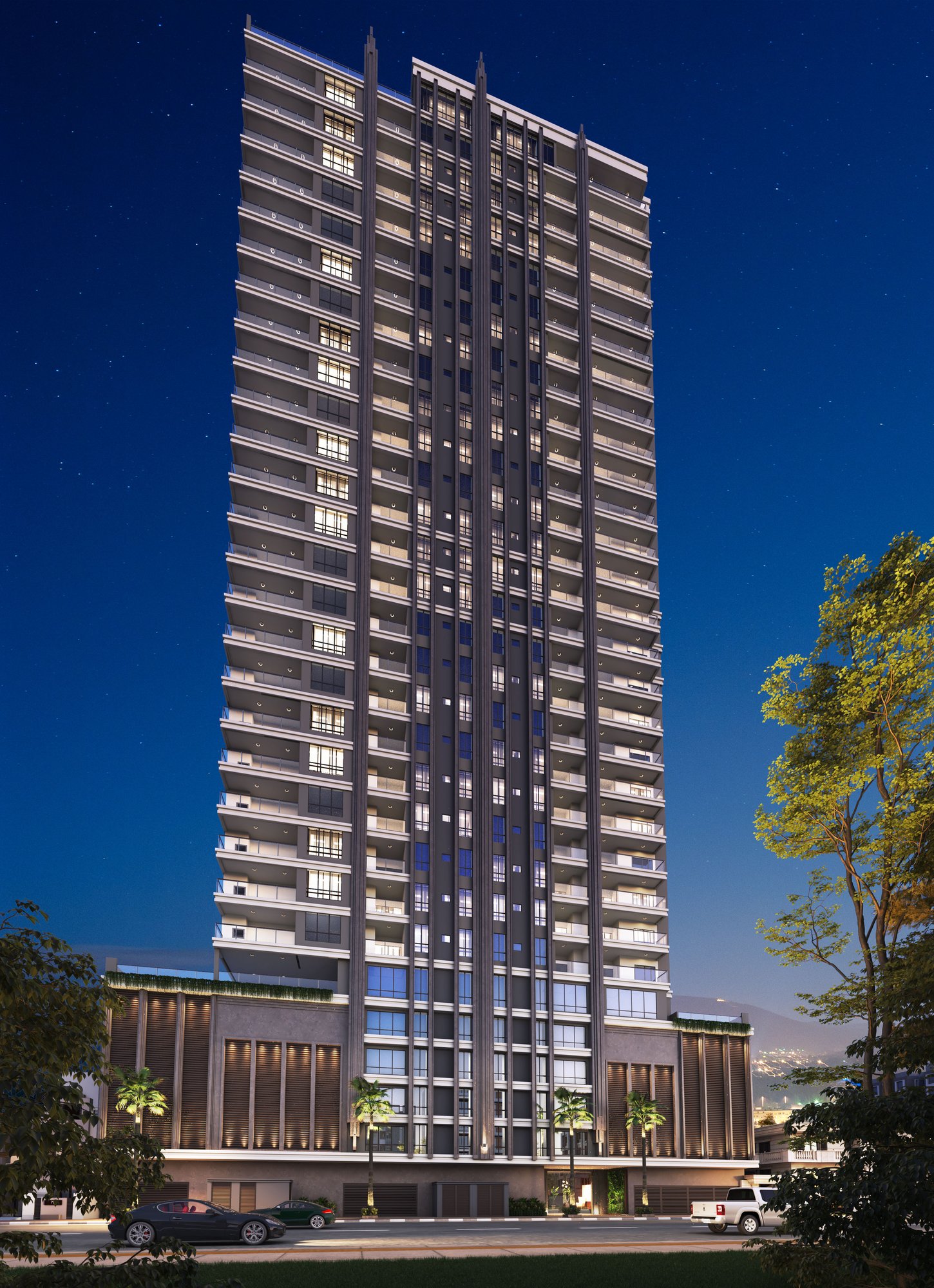 Roma Residenziale — fachada e renders 1, Zanella Construtora, Balneário Perequê, Porto Belo SC Roma Residenziale — fachada e renders 1, Zanella Construtora, Balneário Perequê, Porto Belo SC