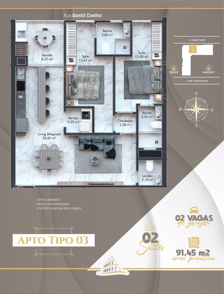 Roma Residenziale — planta e tipologias 6, Zanella Construtora, Balneário Perequê, Porto Belo SC Roma Residenziale — planta e tipologias 6, Zanella Construtora, Balneário Perequê, Porto Belo SC