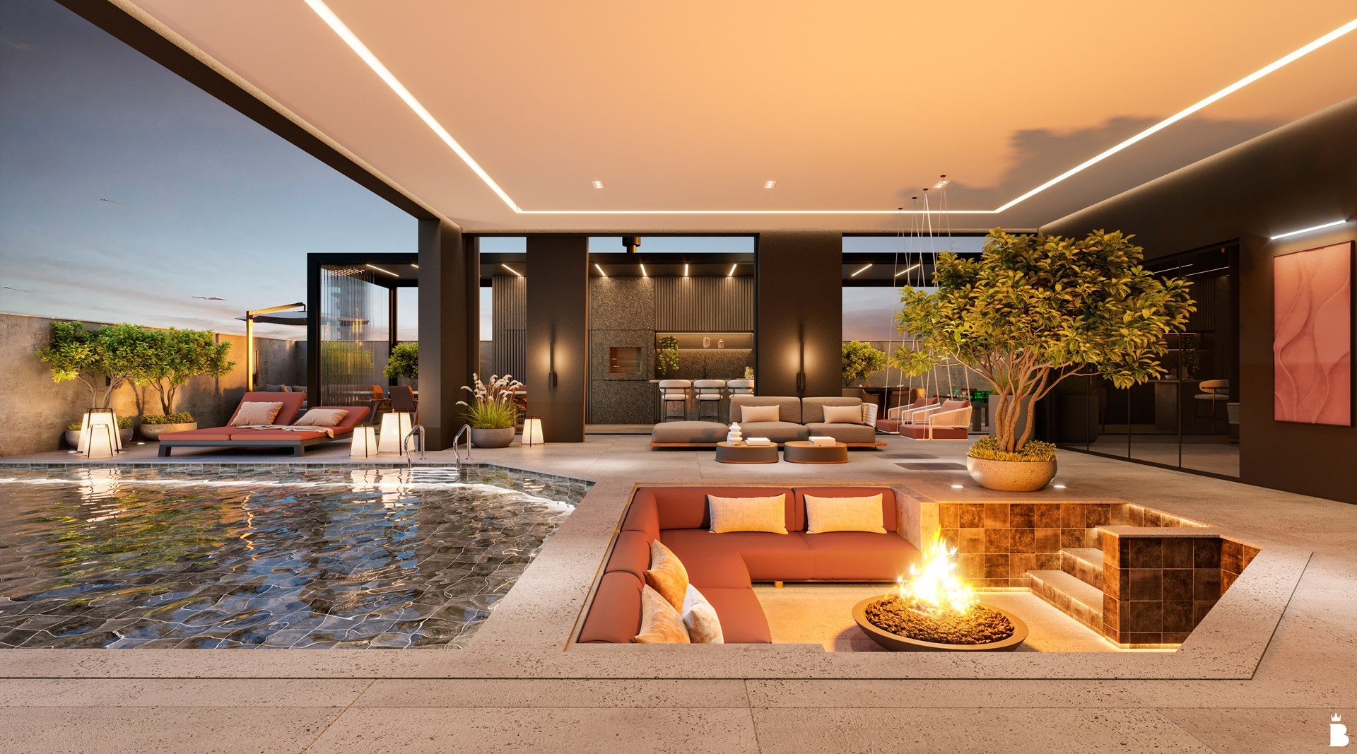 San Lorenzo Residence — Fire place, MJ7, Porto Belo SC San Lorenzo Residence — Fire place, MJ7, Porto Belo SC