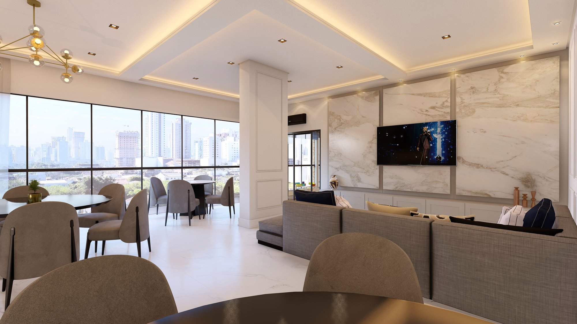 Santa Monica Beach Residence — salao de festas 2, WRS Empreendimentos, Balneário Perequê, Porto Belo SC