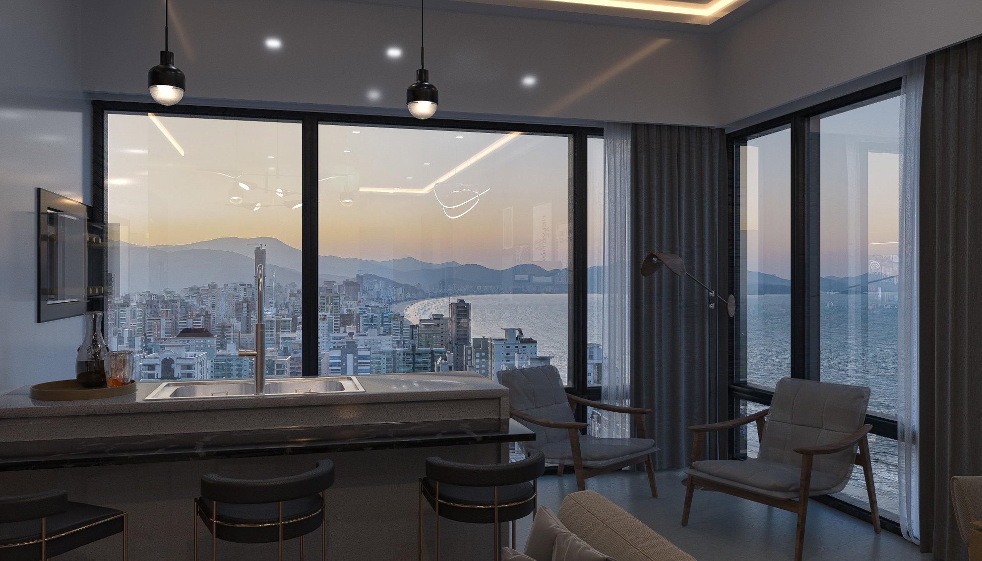 Selent Sea View — fachada e renders 14, Selent GV Construtora e Incorporadora, Balneário Perequê, Porto Belo SC