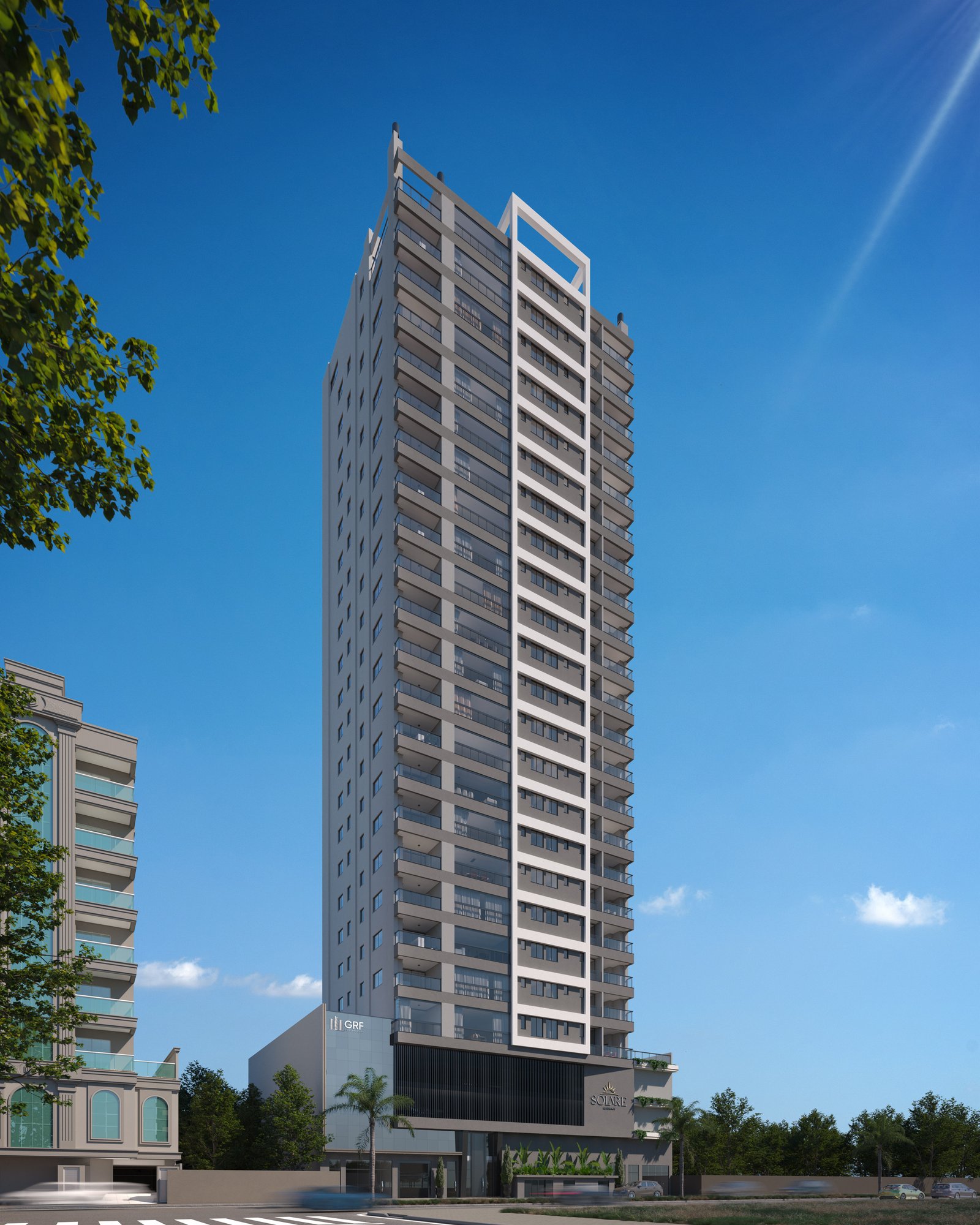Solare Residence — fachada e renders 1, GRF Engenharia e Construtora, Balneário Perequê, Porto Belo SC Solare Residence — fachada e renders 1, GRF Engenharia e Construtora, Balneário Perequê, Porto Belo SC