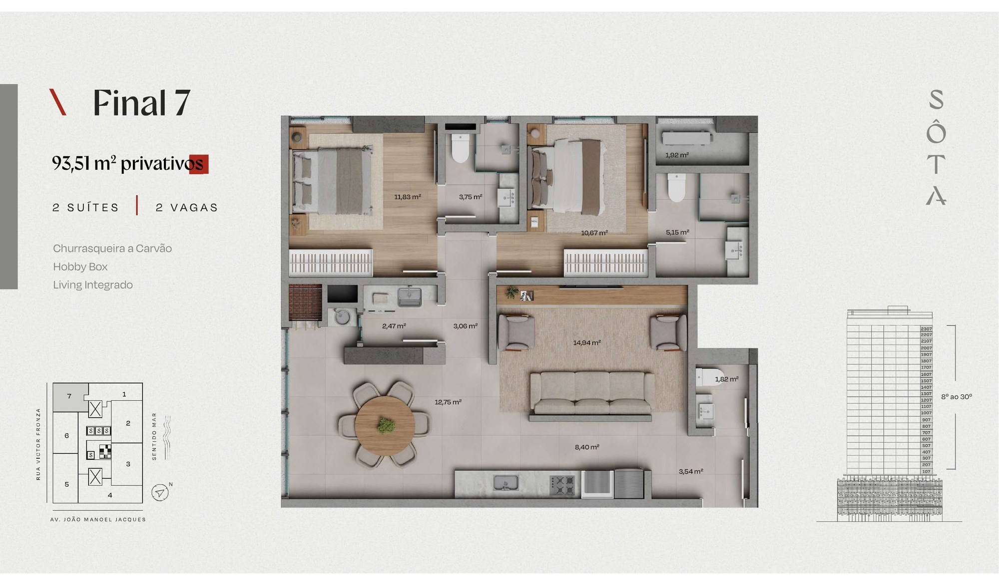 Sôta — planta e tipologias 7, Cseger, Balneário Perequê, Porto Belo SC Sôta — planta e tipologias 7, Cseger, Balneário Perequê, Porto Belo SC