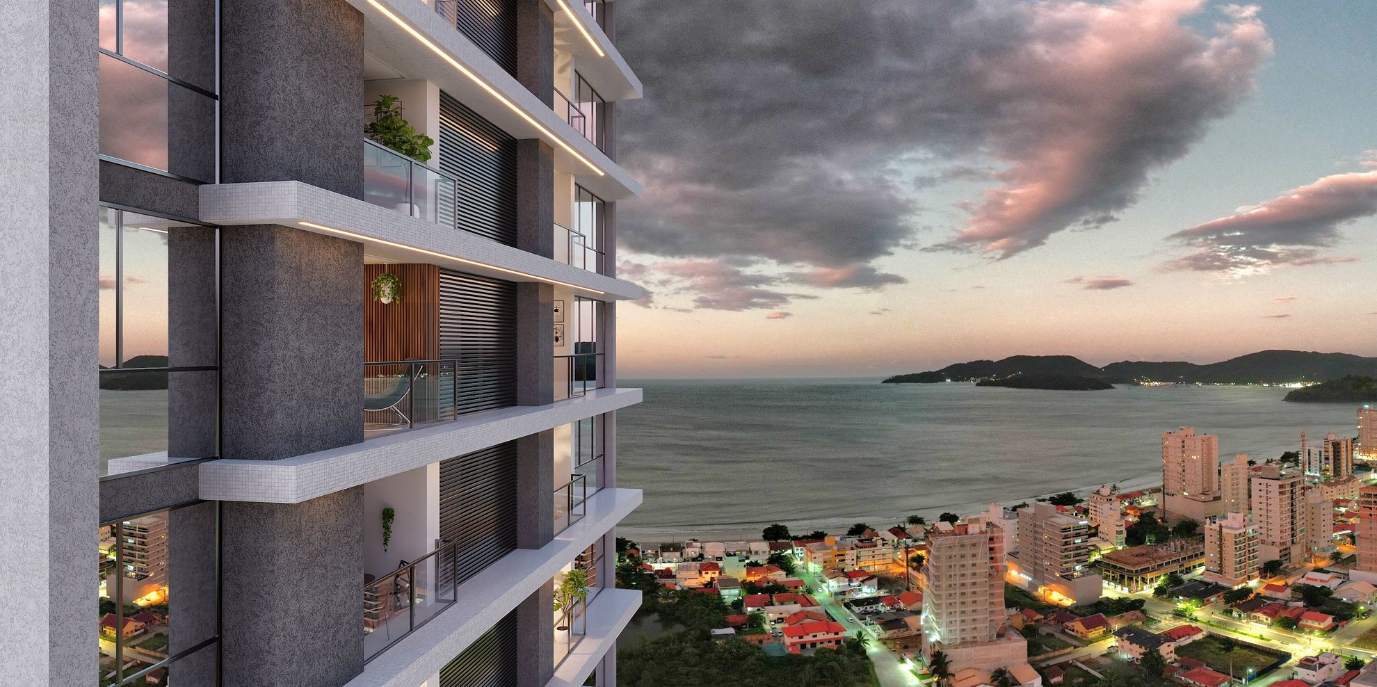 The Porto Plaza — fachada e renders 36, Profor Construtora e Incorporadora, Balneário Perequê, Porto Belo SC